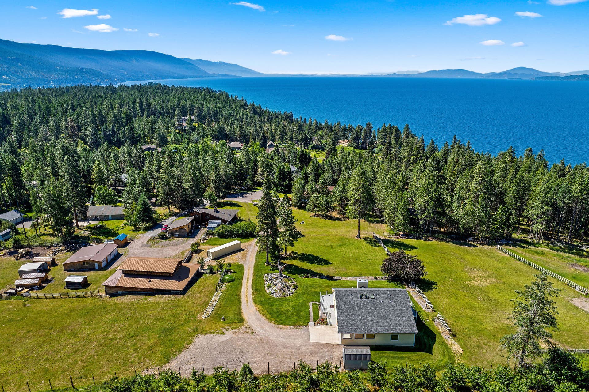 33676 Hilltop Terrace, Bigfork, MT 59911 Flathead Lake, Mission Mtns & Swan Mtns views