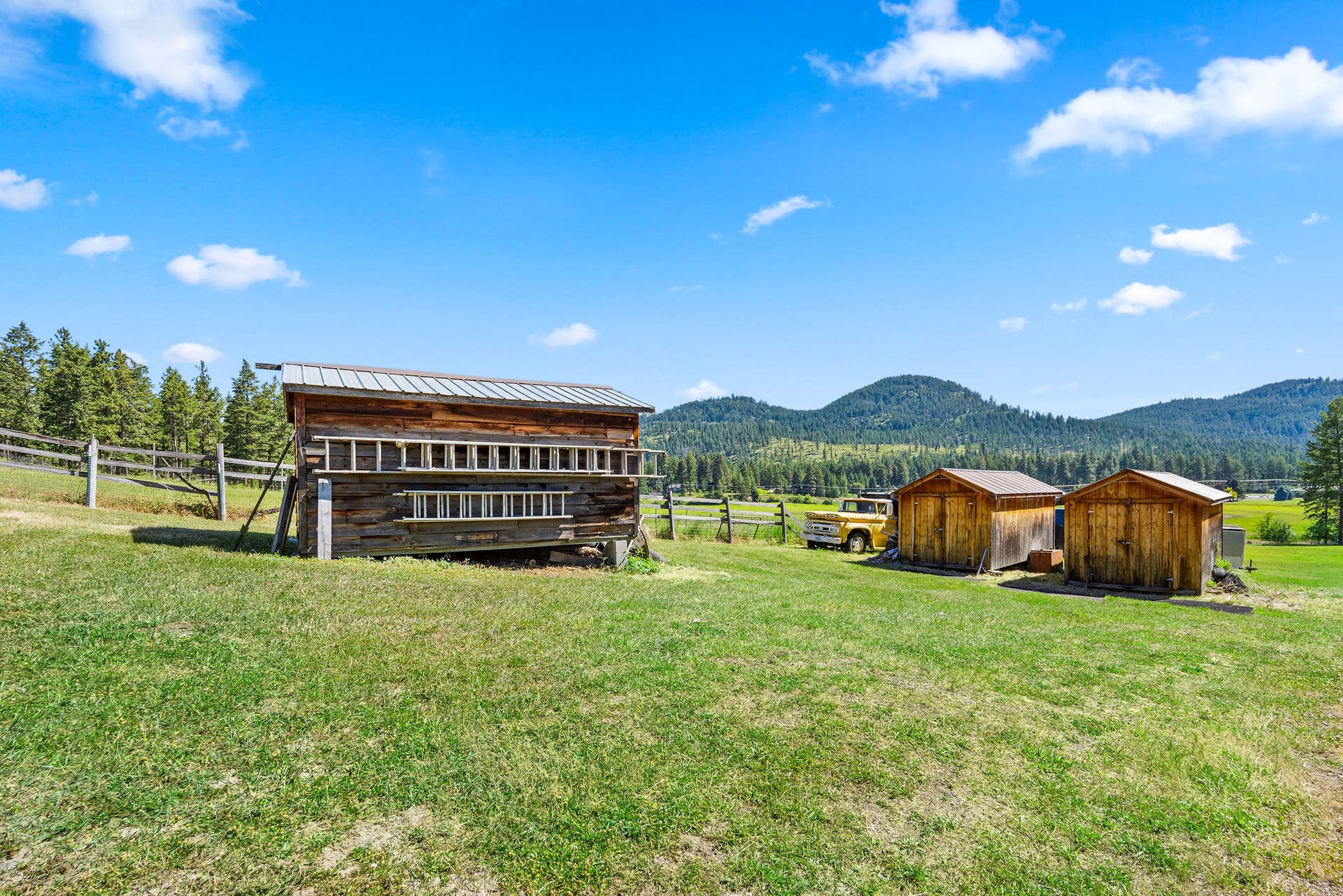 33676 Hilltop Terrace, Bigfork, MT 59911 Cedar storage sheds & tractor port