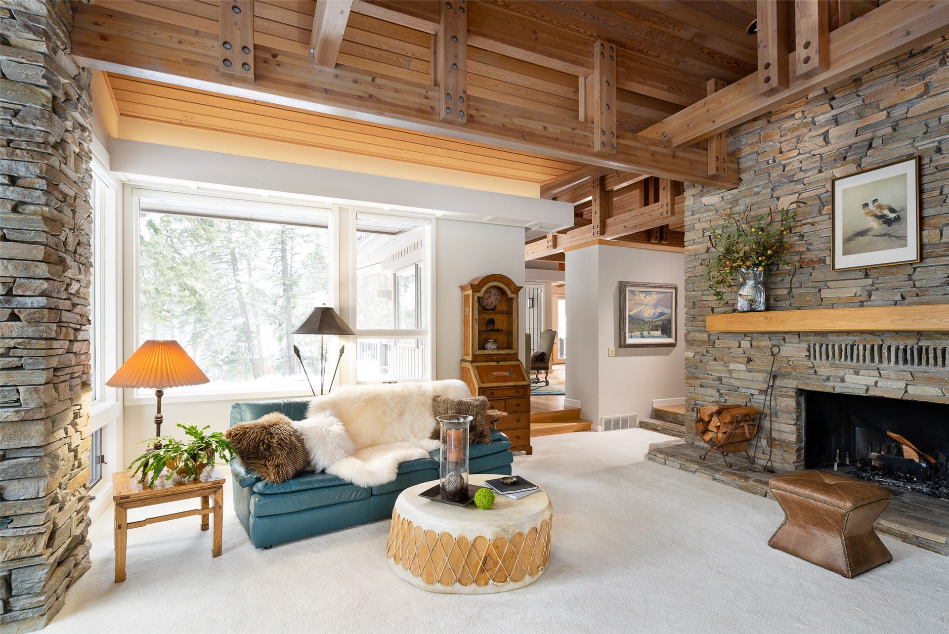 137 & 133 Eagle Bend Drive, Bigfork, MT 59911 Enjoy a roaring fire with stately fireplace