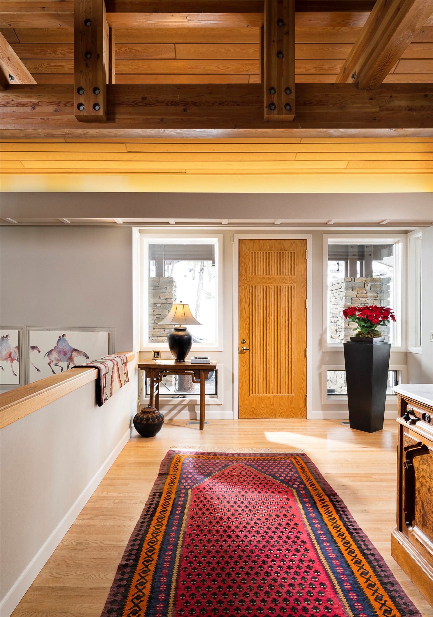 137 & 133 Eagle Bend Drive, Bigfork, MT 59911 Entry with stairs to lower level