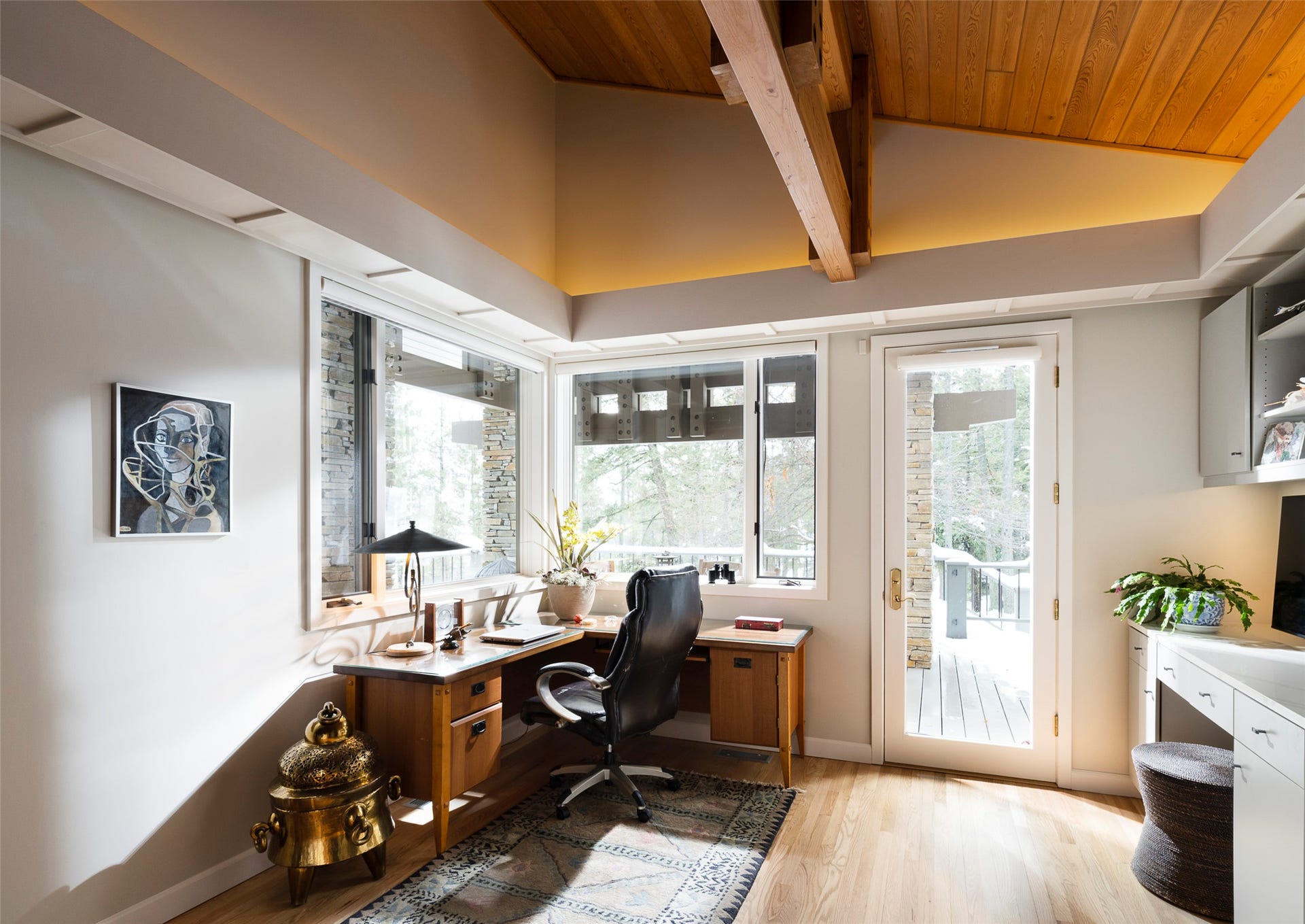 137 & 133 Eagle Bend Drive, Bigfork, MT 59911 Office area right off kitchen with outside access