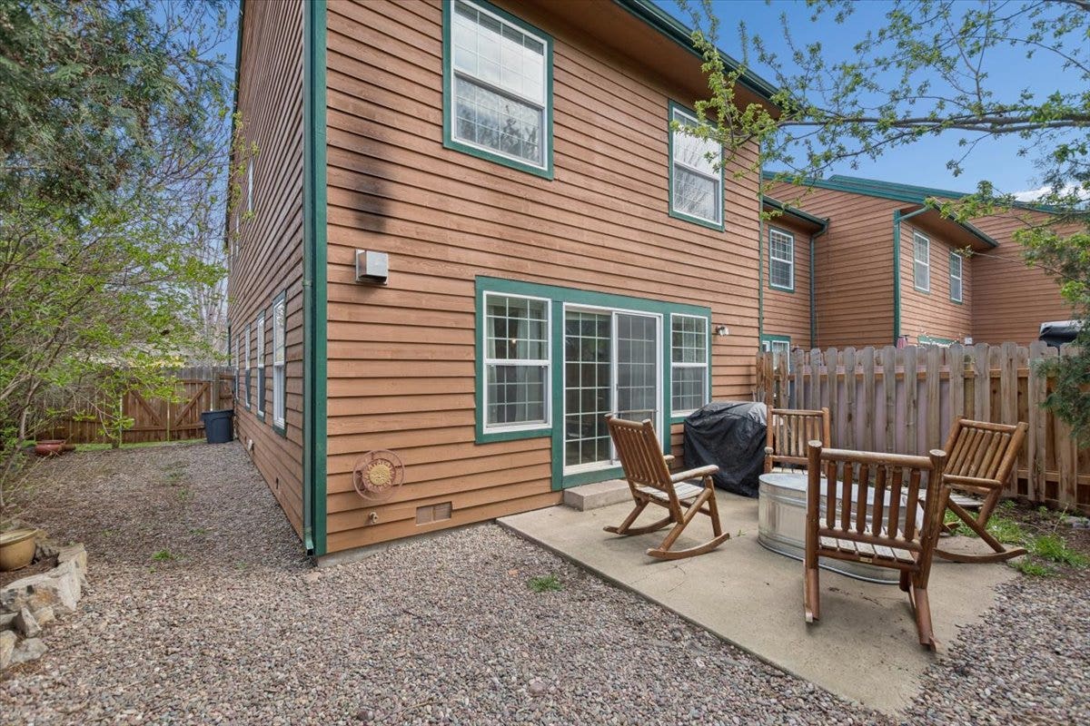 108 Sunrise Terrace, #D, Bigfork, MT 59911 Patio in fenced back yard