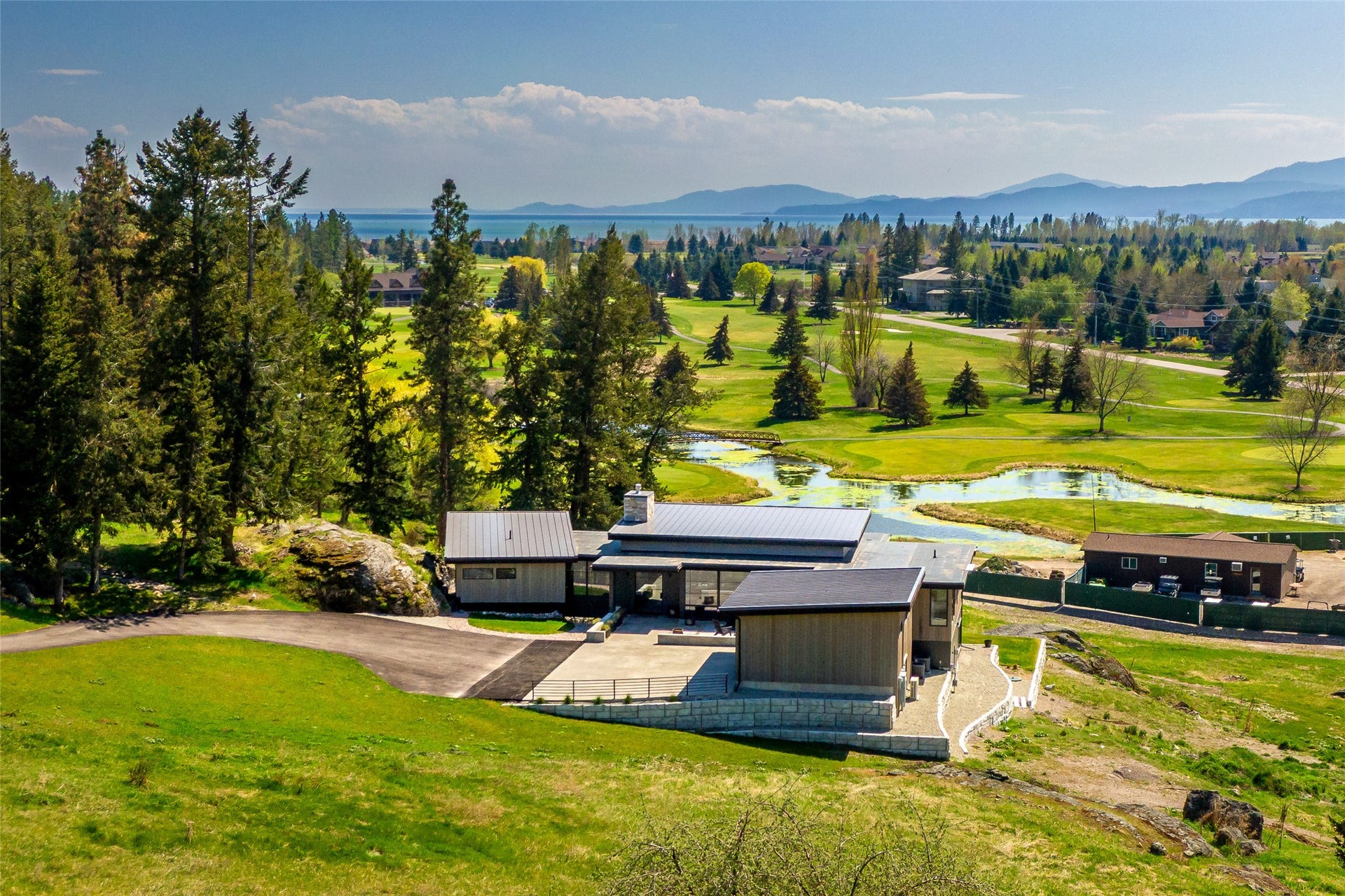 48 Eagle Rock Drive, Bigfork, MT 59911 Looking towards Eagle Bend Golf Club and Flathead Lake