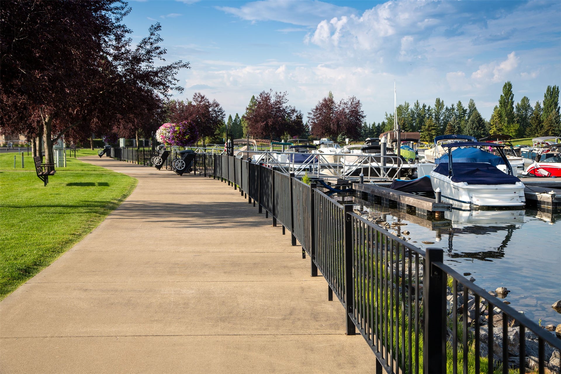 D-5 Eagle Bend Yacht Harbor, Bigfork, MT 59911 Pathway to private, gated harbor