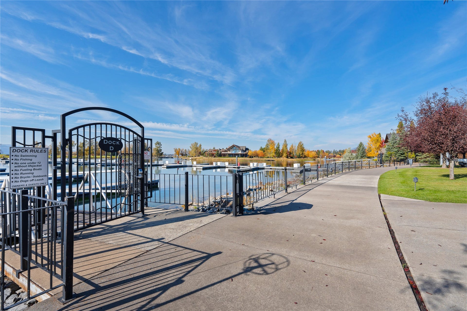D-5 Eagle Bend Yacht Harbor, Bigfork, MT 59911 Pathway to private, gated harbor