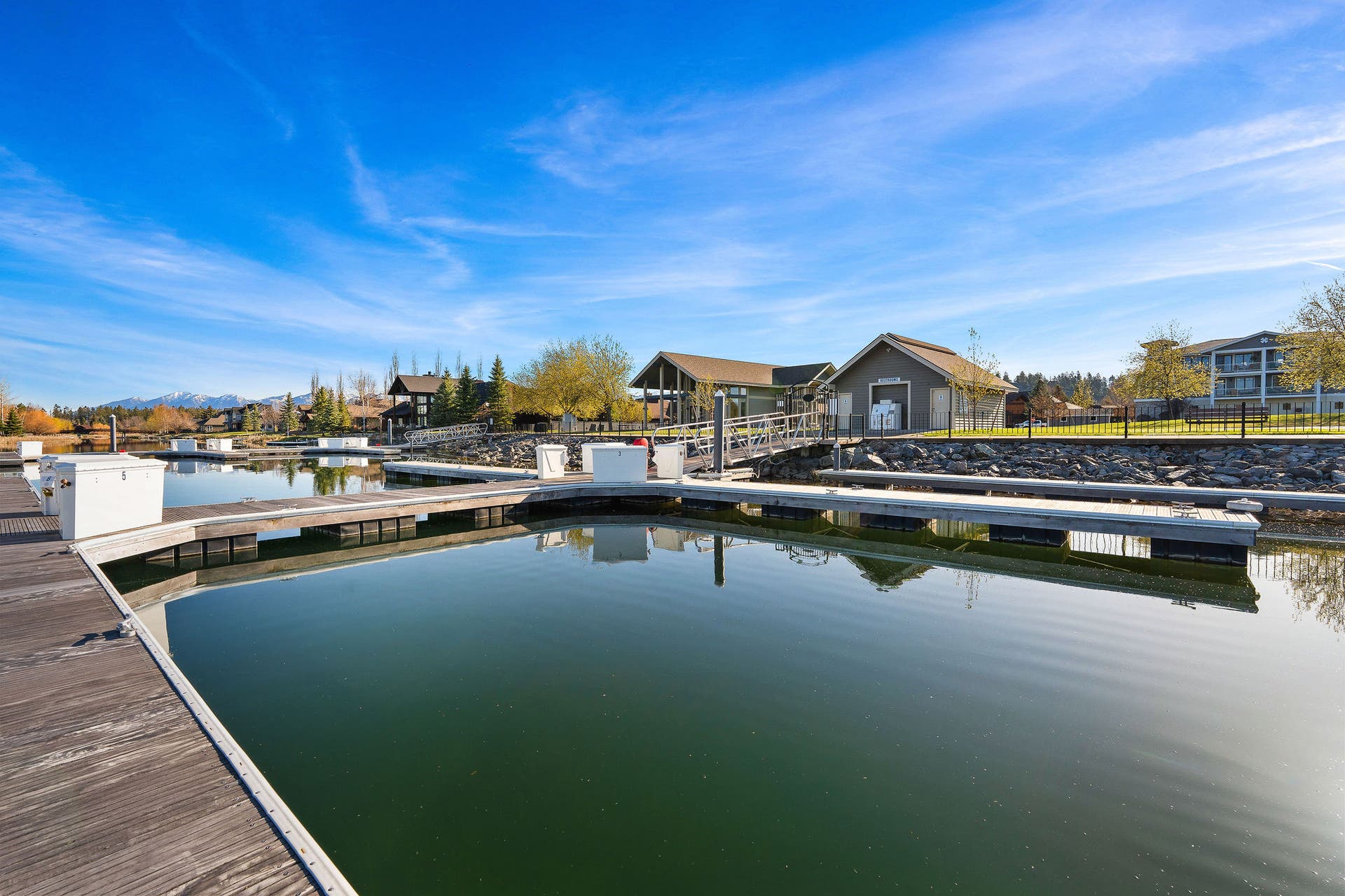 D-5 Eagle Bend Yacht Harbor, Bigfork, MT 59911 35' boat slip in private Eagle Bend Yacht Harbor