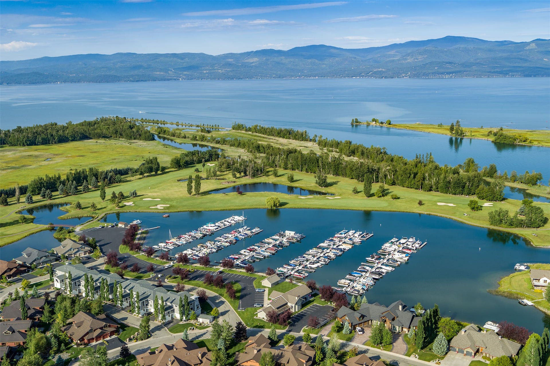 D-5 Eagle Bend Yacht Harbor, Bigfork, MT 59911 Harbor layout designed for ease of navigation and docking