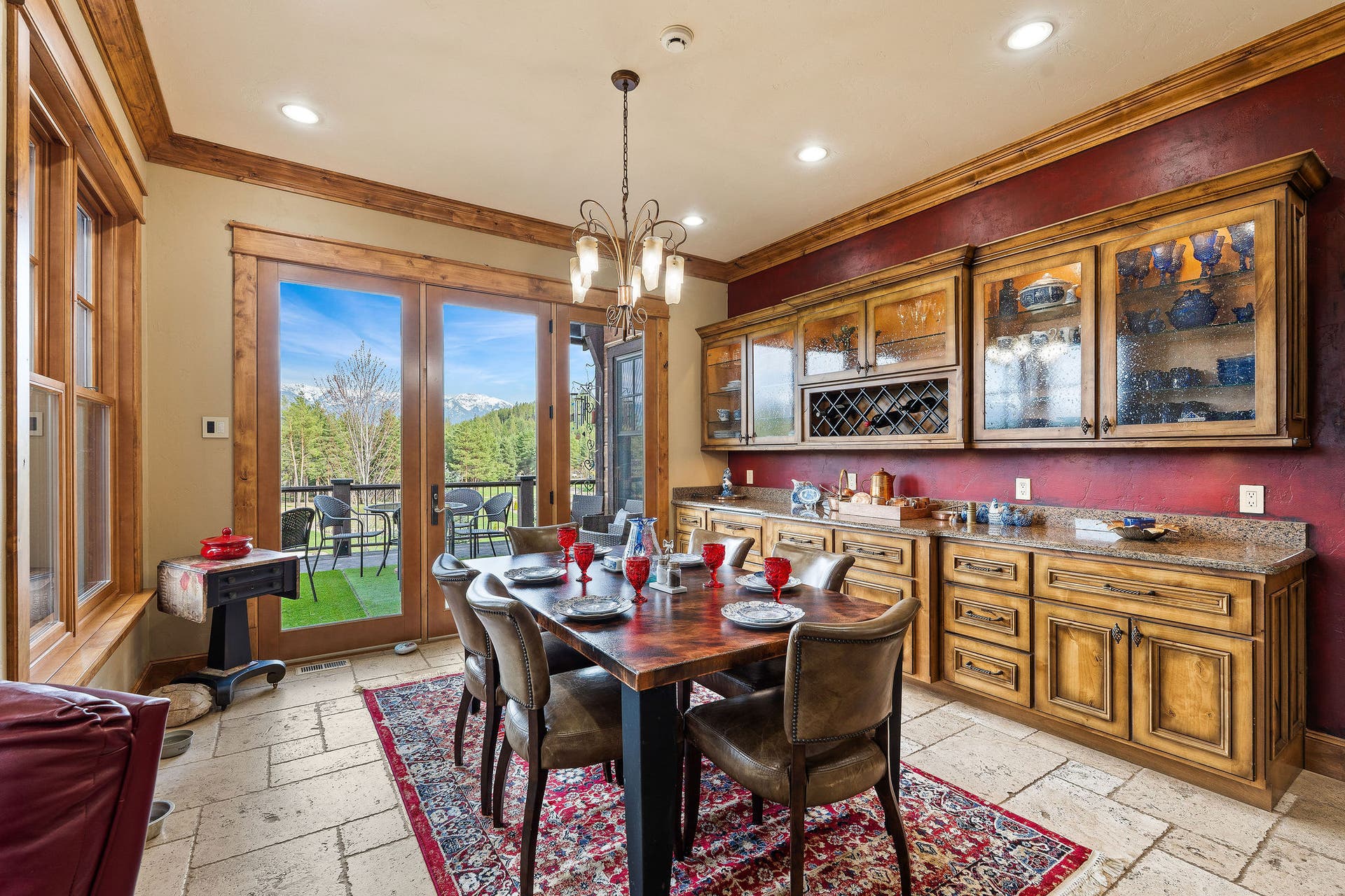 310 Rocky Woods Lane, Bigfork, MT 59911 Two mini fridges, wine rack, display cabinets, exterior access to deck