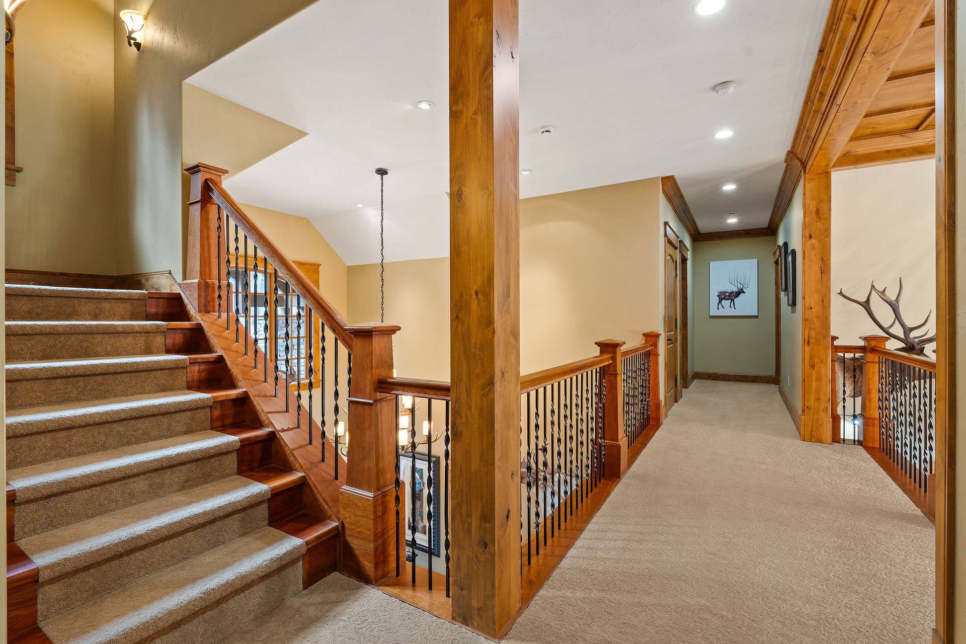 310 Rocky Woods Lane, Bigfork, MT 59911 Top of stairs to 2nd level, open air walkway