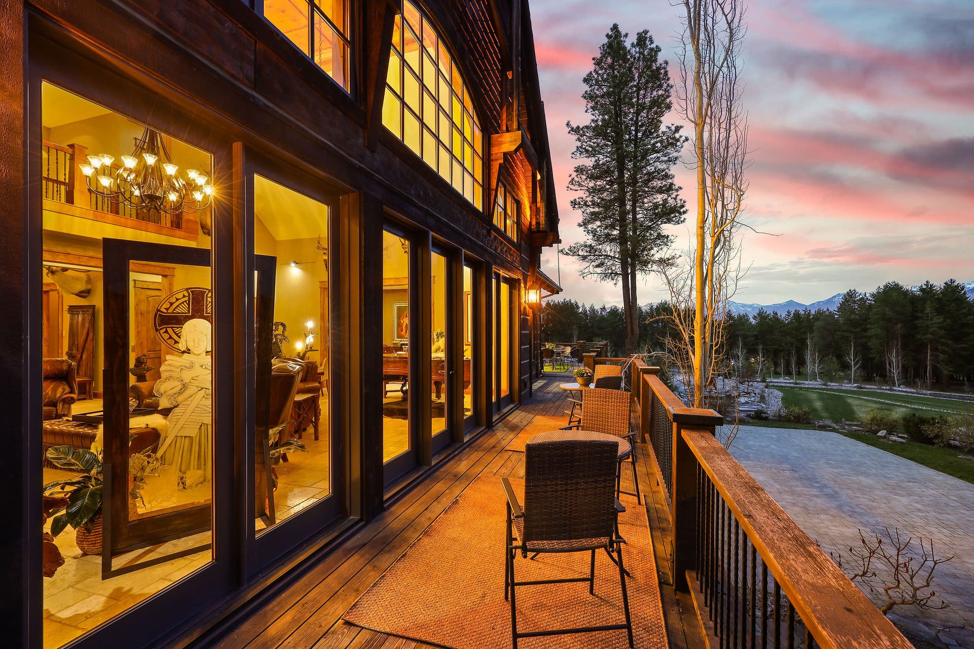 310 Rocky Woods Lane, Bigfork, MT 59911 Custom iron and wood railing