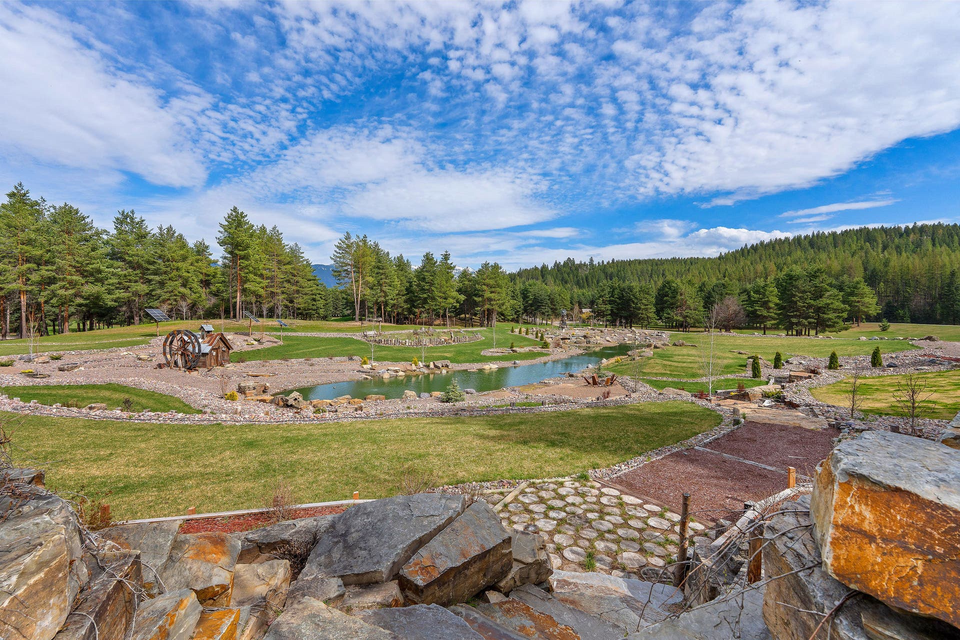 310 Rocky Woods Lane, Bigfork, MT 59911 View of pond from patio