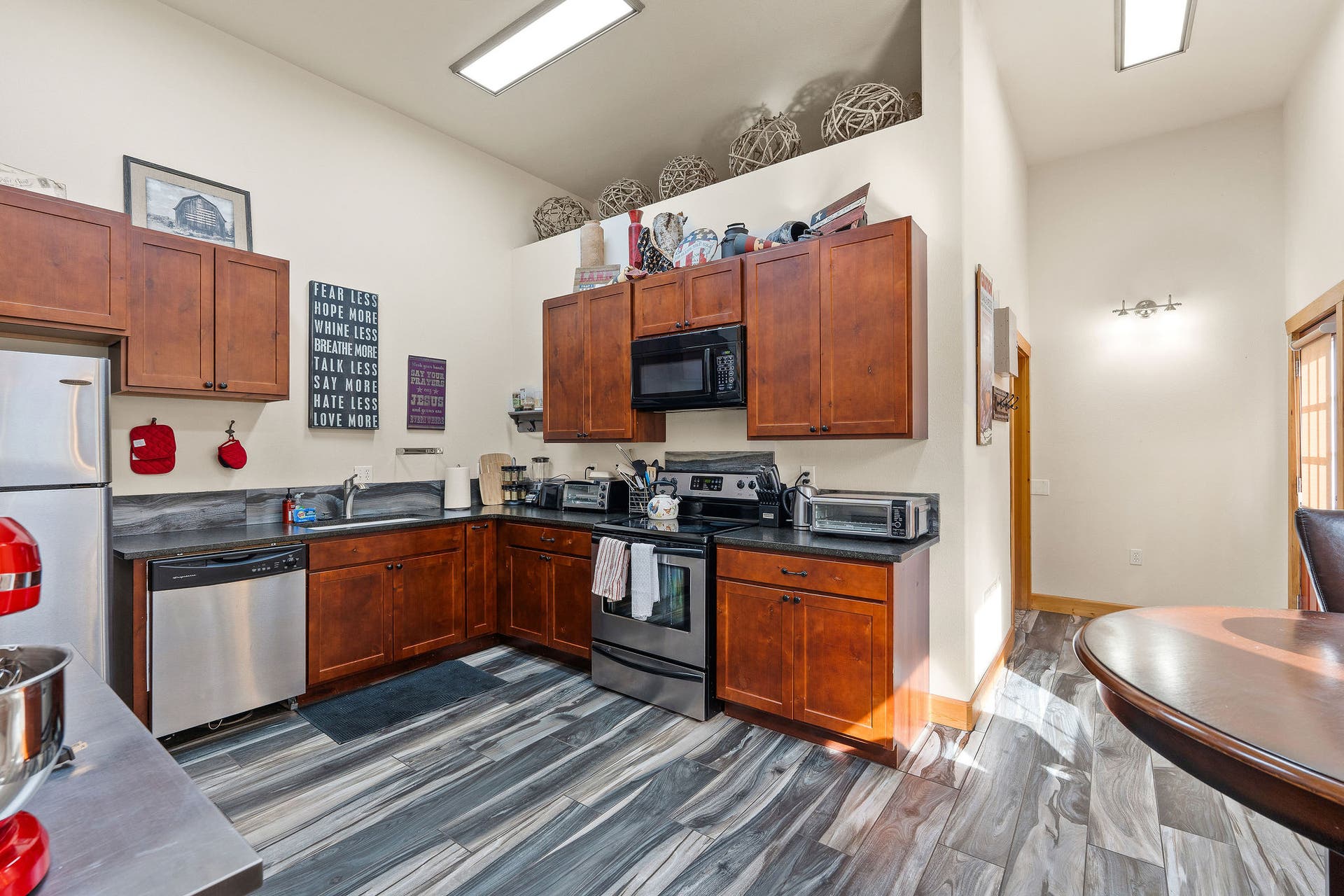 310 Rocky Woods Lane, Bigfork, MT 59911 Full kitchen with exterior access to outside