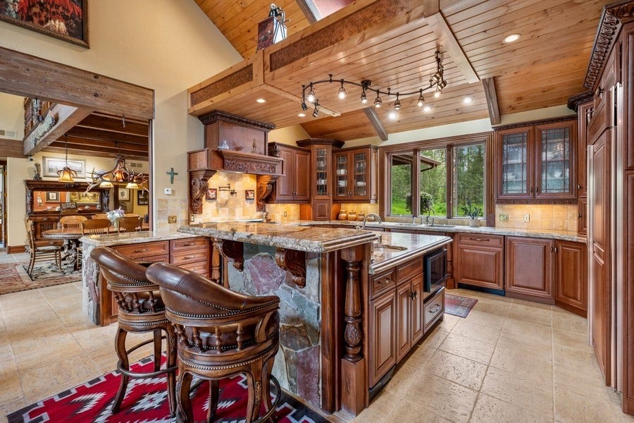 940 McCaffery Road, Bigfork, MT 59911 Kitchen w/Large Island