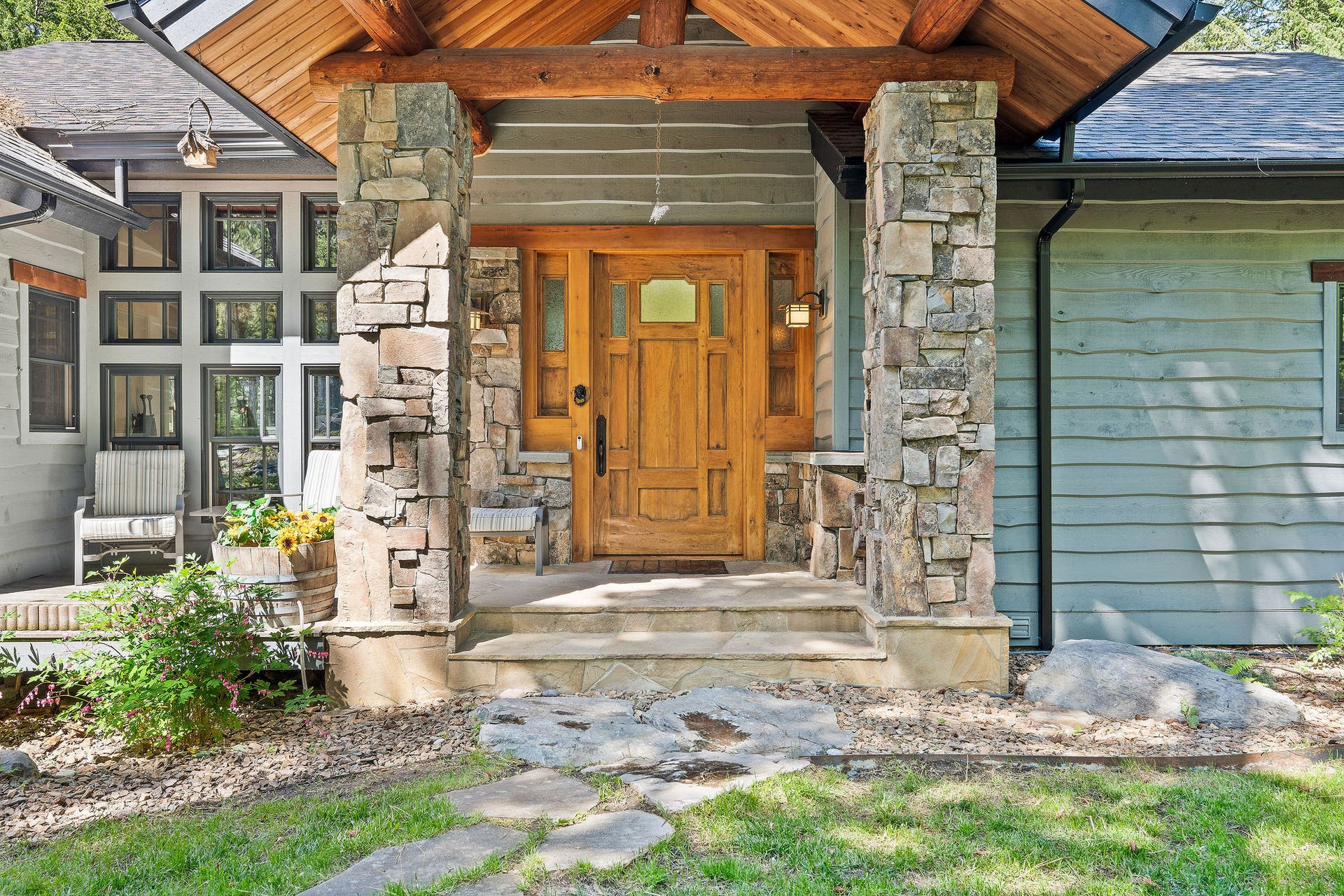 599 Pommel Drive, Bigfork, MT 59911 Gorgeous, solid wood front door...
