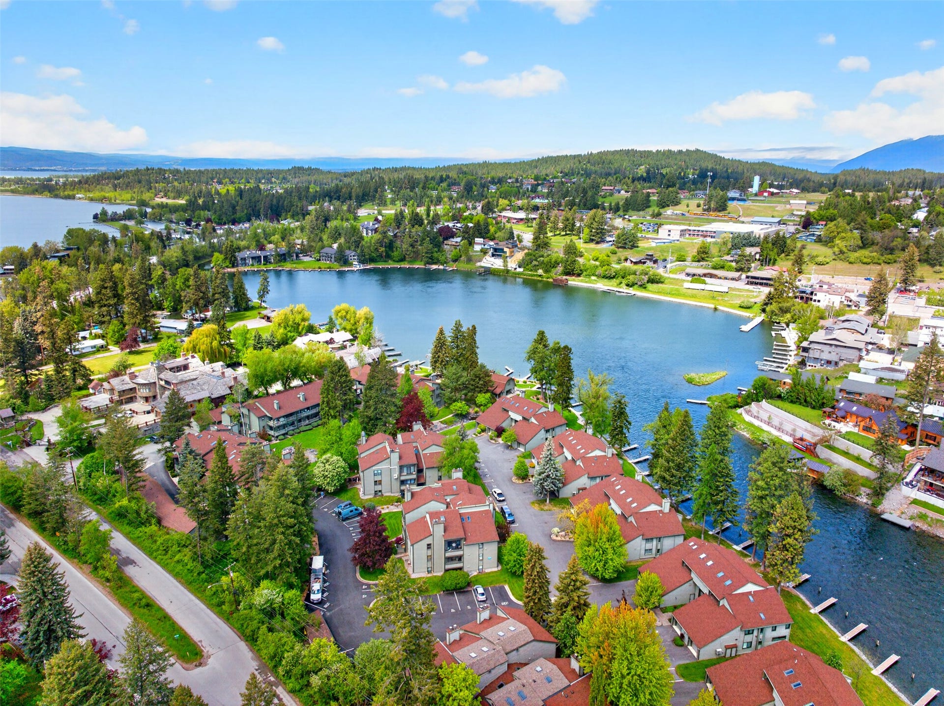 Aerial View of Community/Flathead Lake