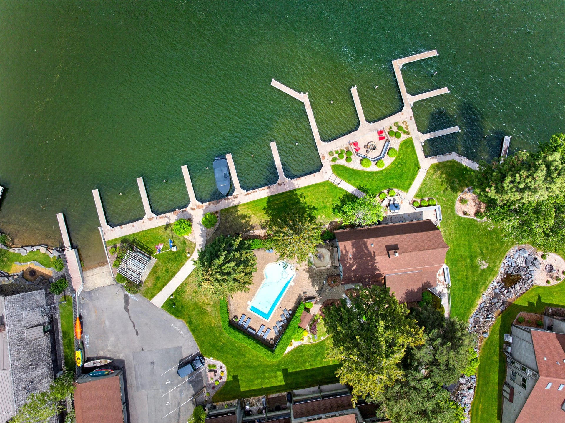 Aerial View of Community/Flathead Lake
