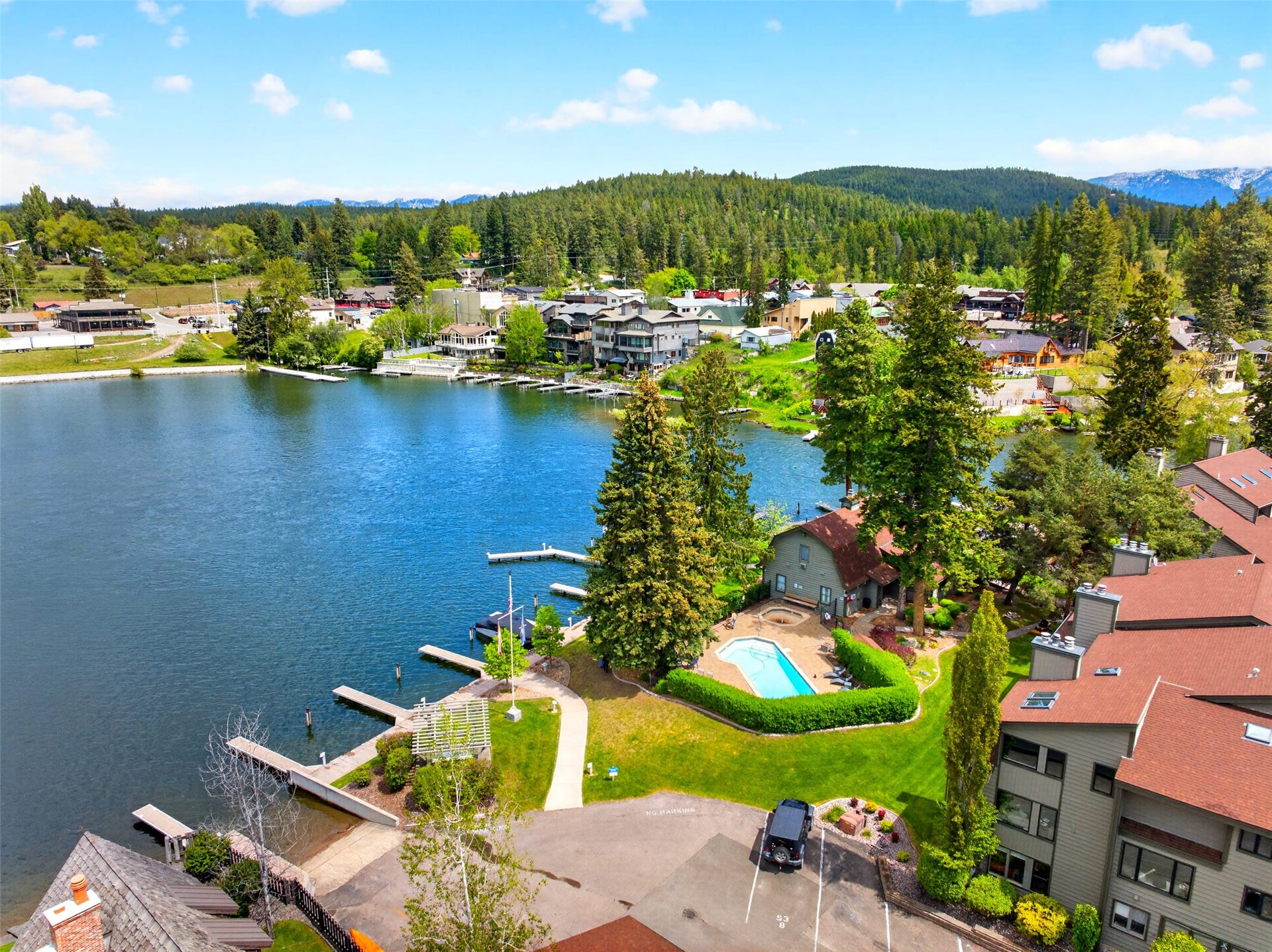 Aerial View of Community/Flathead Lake