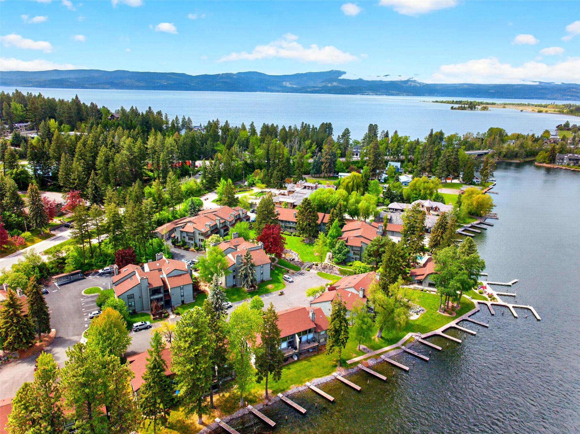 Aerial View of Community/Flathead Lake