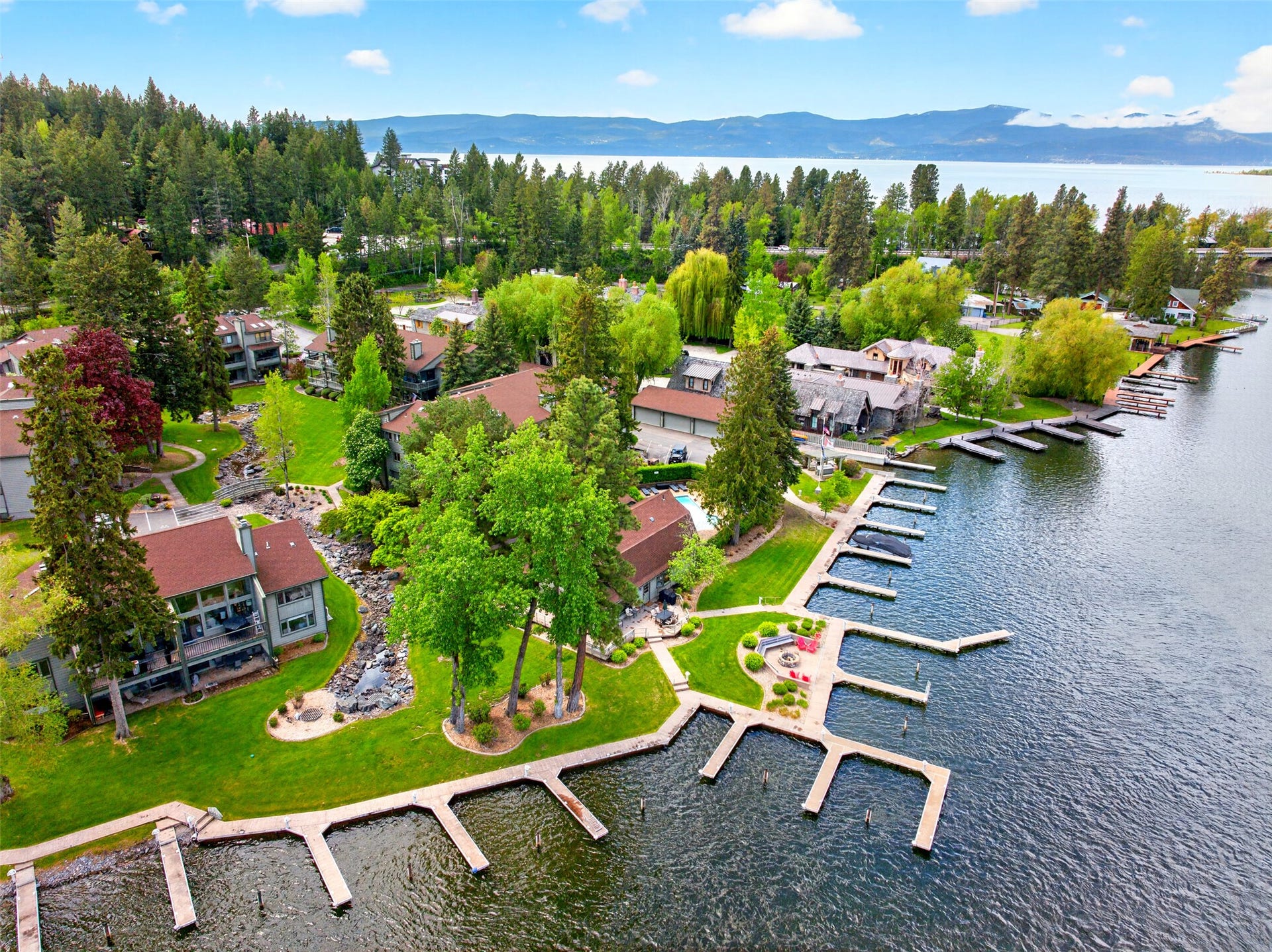 Aerial View of Community/Flathead Lake