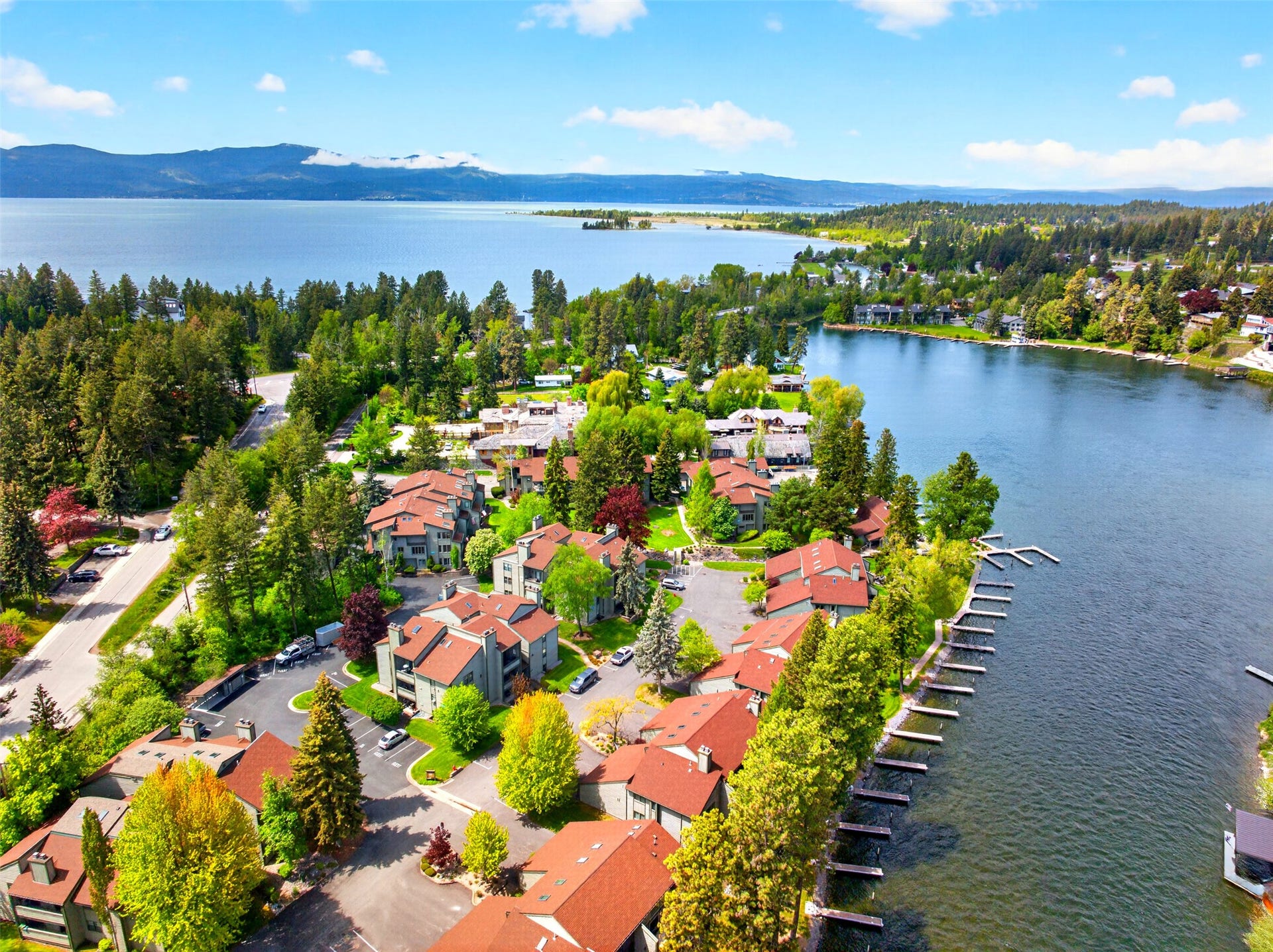Aerial View of Community/Flathead Lake