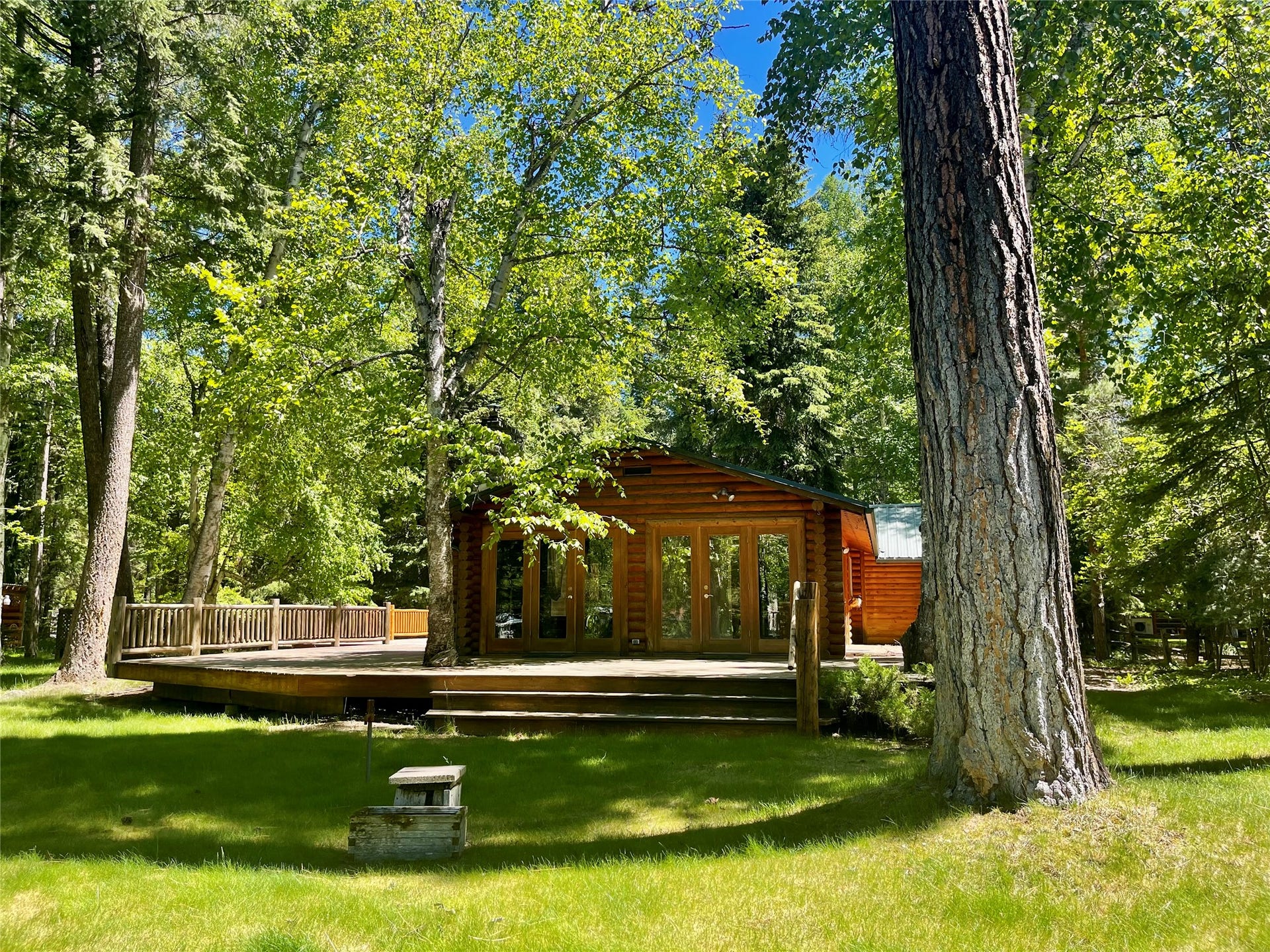 River Facing Deck and Doors on the Main House