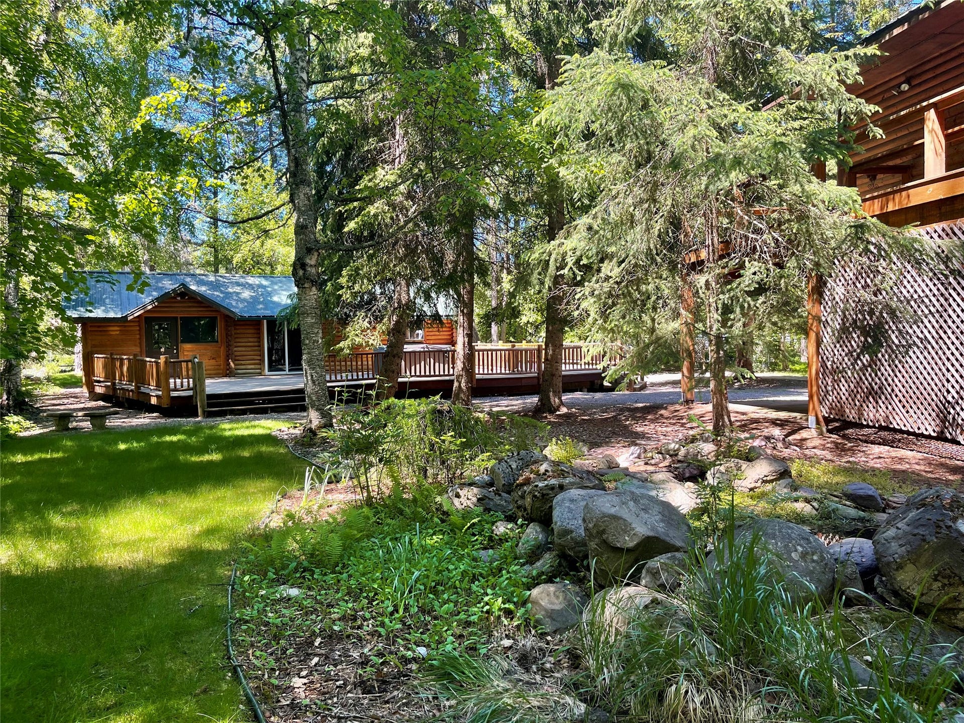 View of the Main House and the Apartment from the Back Yard Area