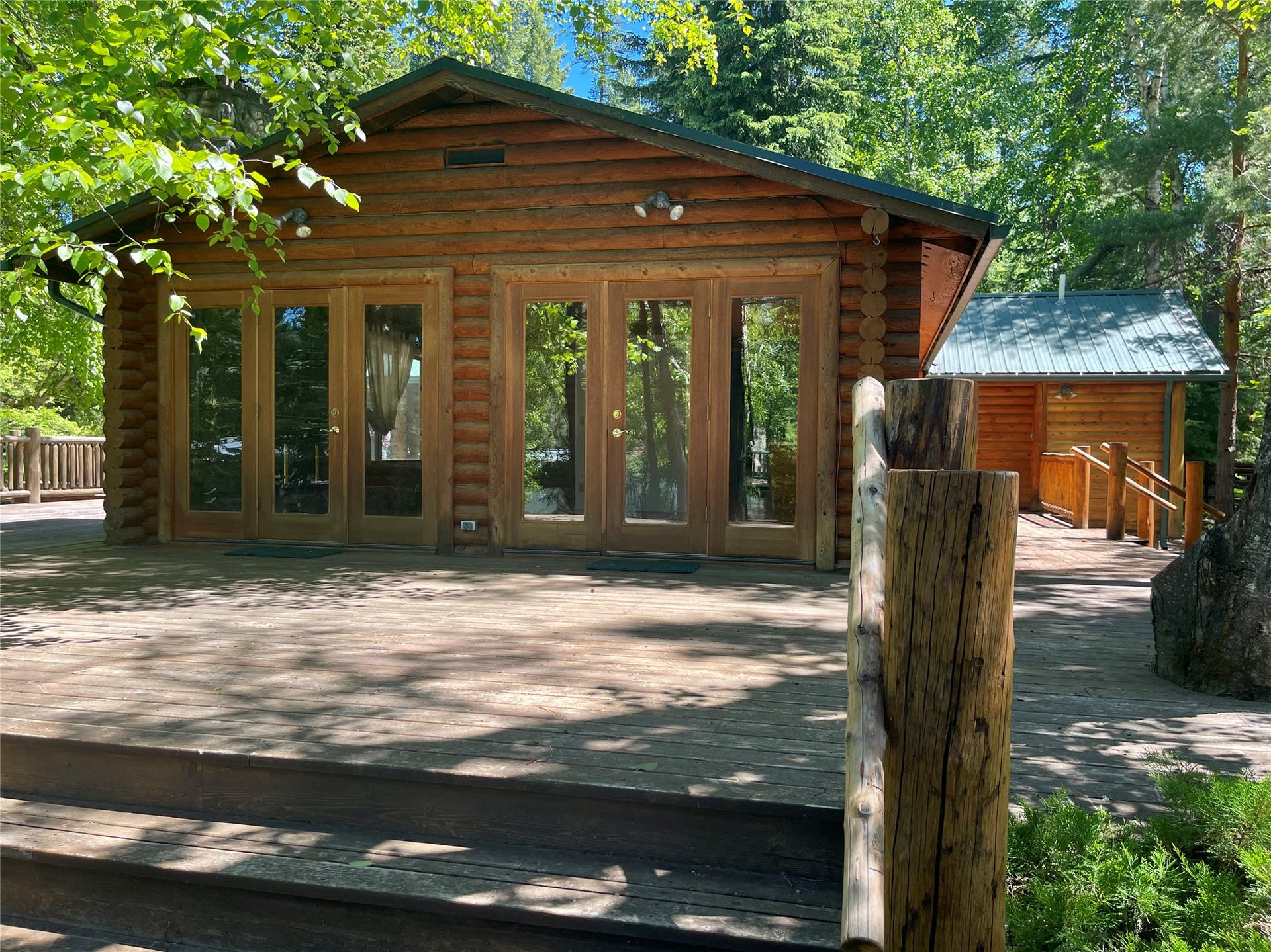 Deck and Doors of the Main Home facing the Swan River