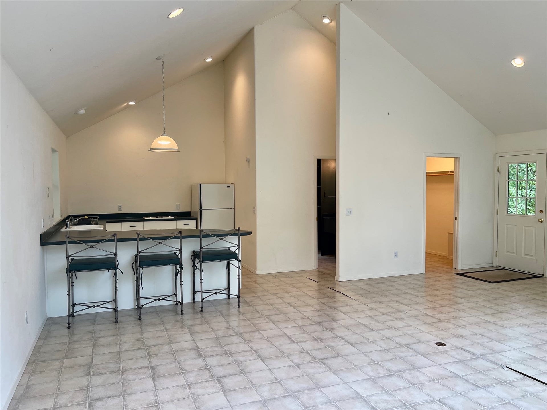 Apartment Kitchen open to Living Area