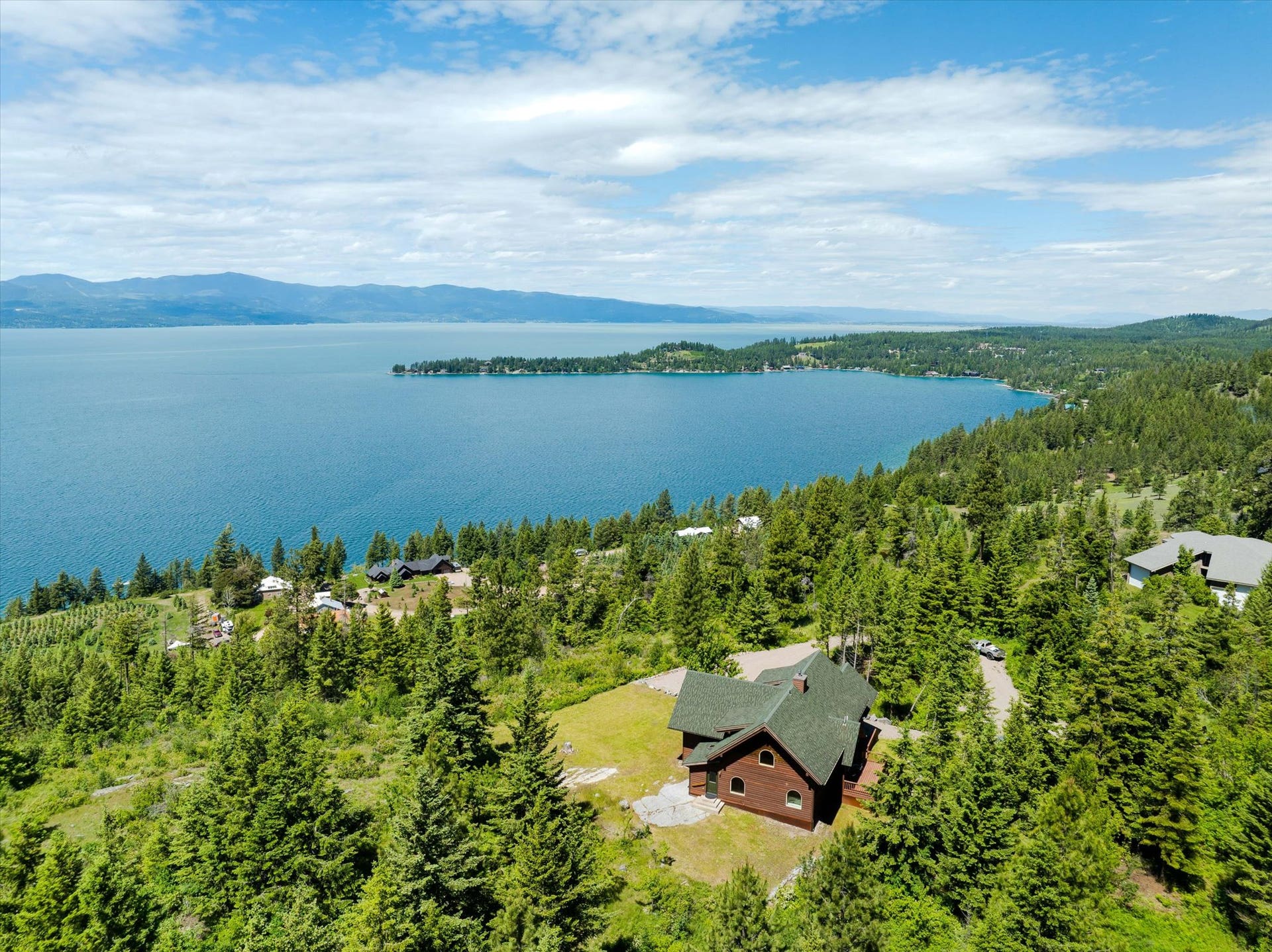Flathead Lake and Mountain views