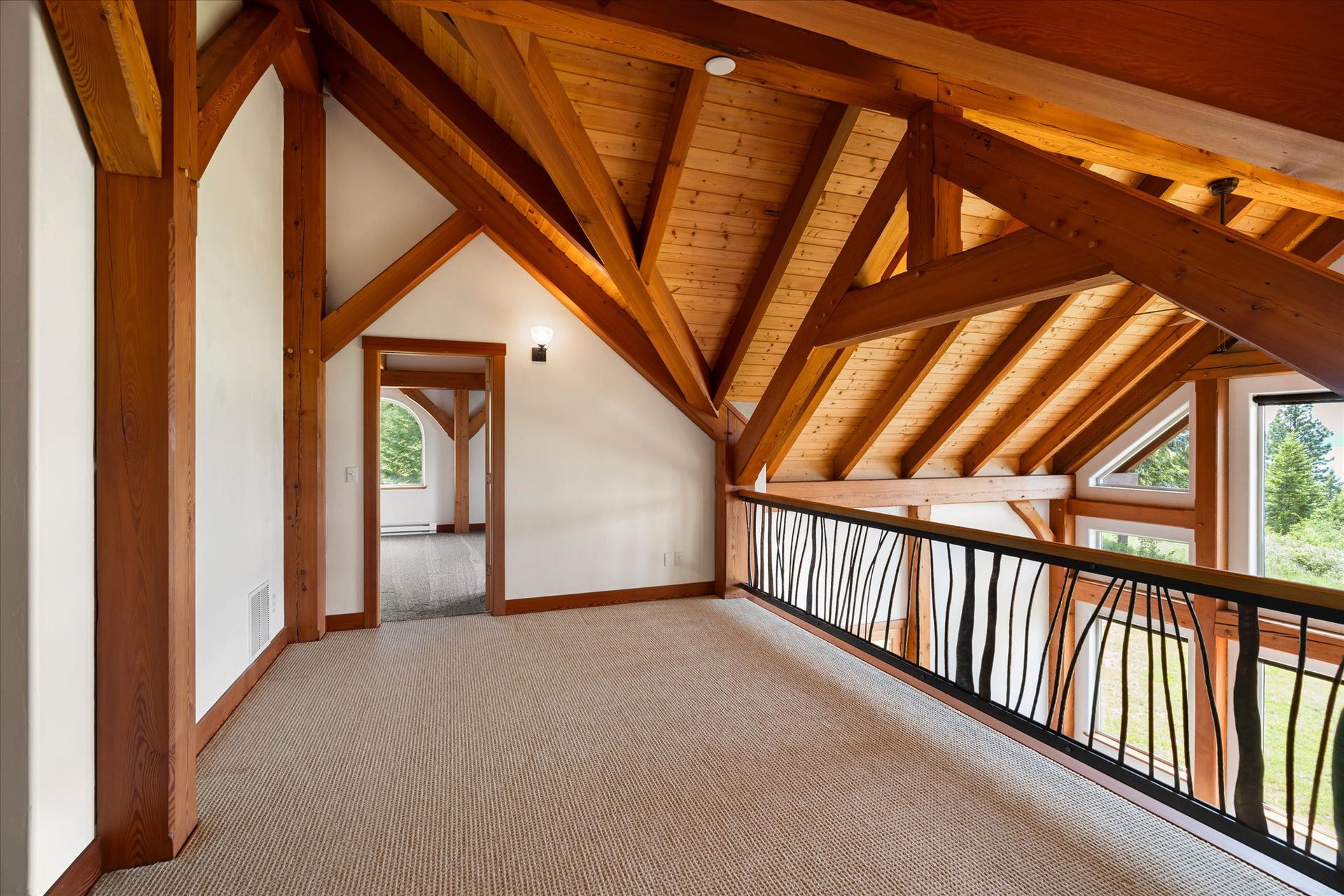 Loft with Custom Metal Railing