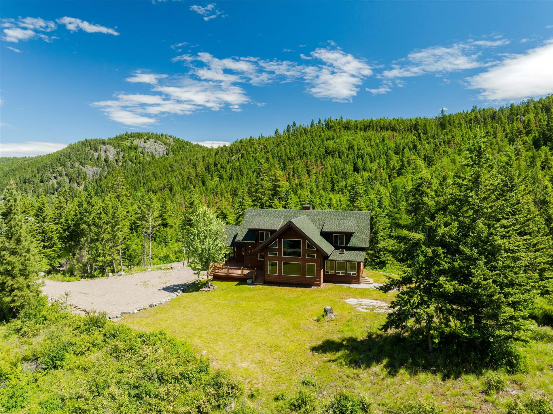 Front Of Home With Flathead Lake Views.