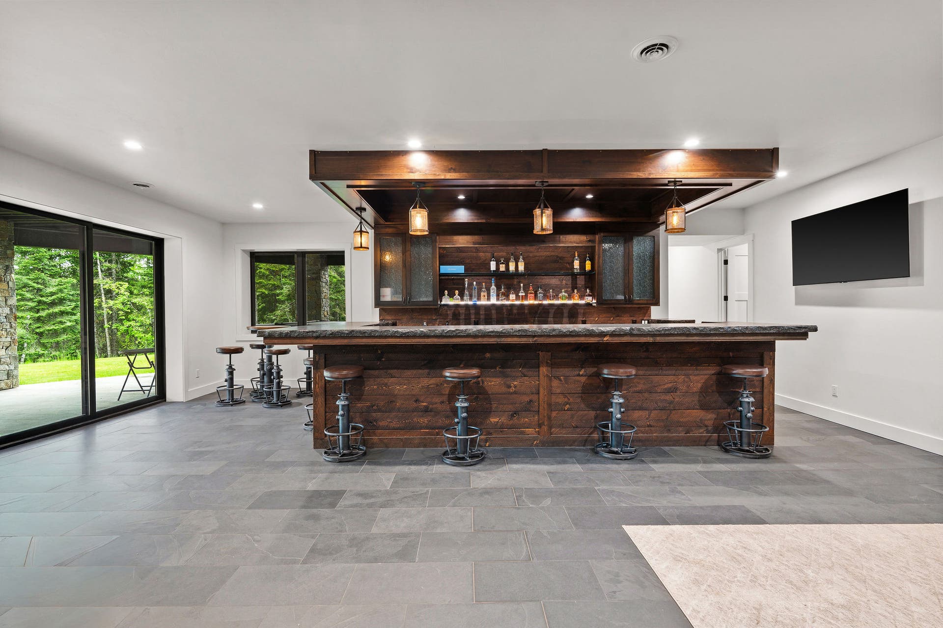 14051 Big Rock Way, Bigfork, MT 59911 Granite top, walnut custom cabinets
