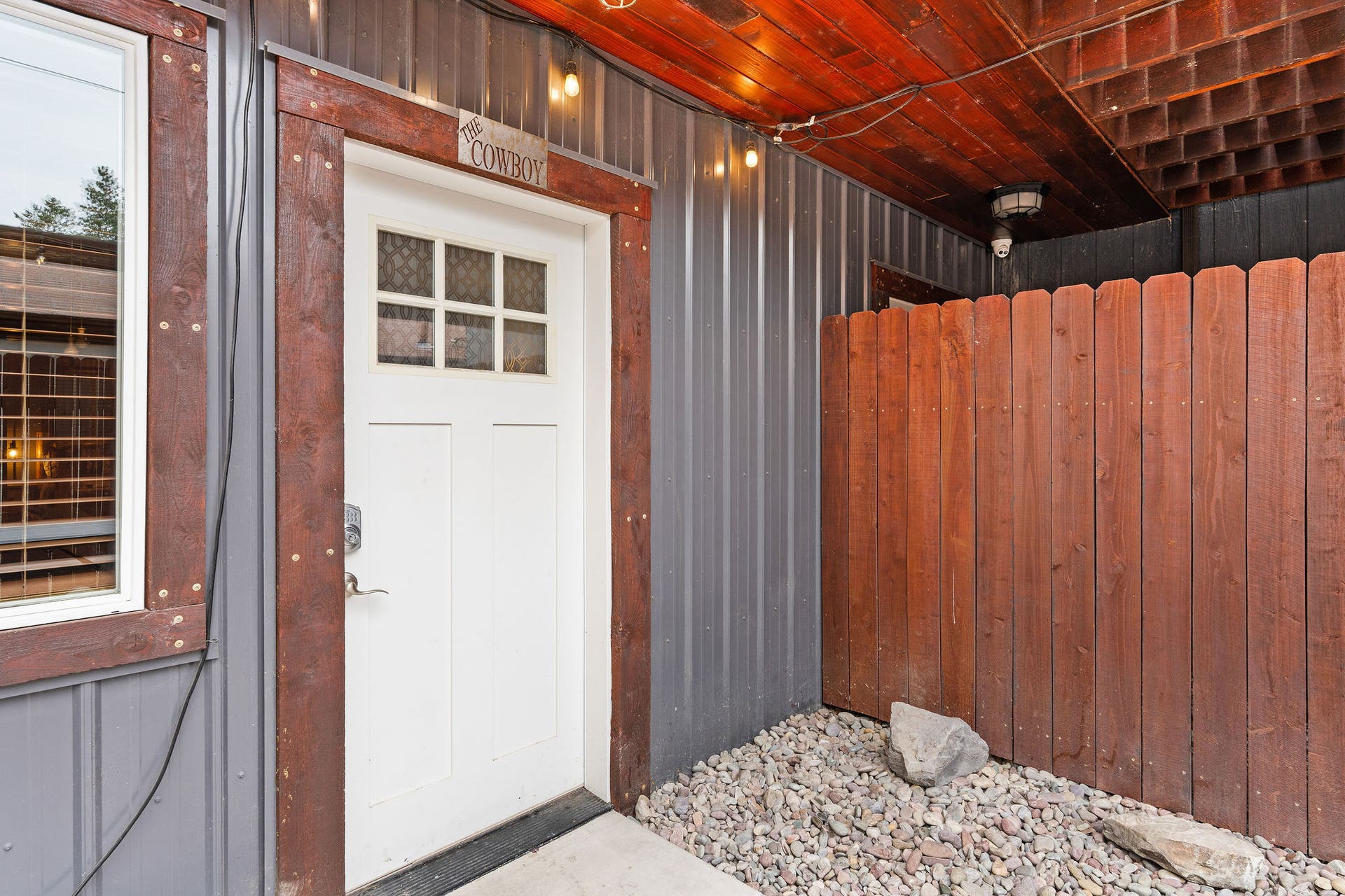 The Cowboy: 2-bedroom unit includes a kitchen and living area. Located on the main floor.