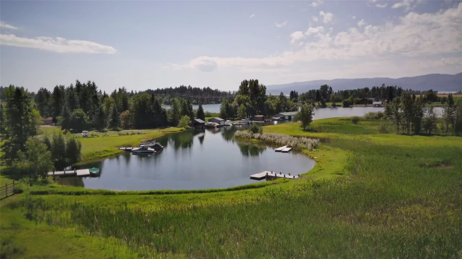 322 Hanging Rock Drive, Bigfork, MT 59911 Aerial of dock area