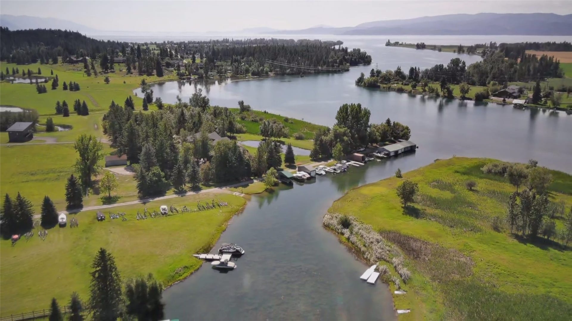 338 Hanging Rock Drive, Bigfork, MT 59911 Protected channel to boat dock area.