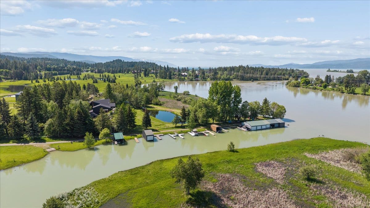 338 Hanging Rock Drive, Bigfork, MT 59911 Boat channel to Flathead River