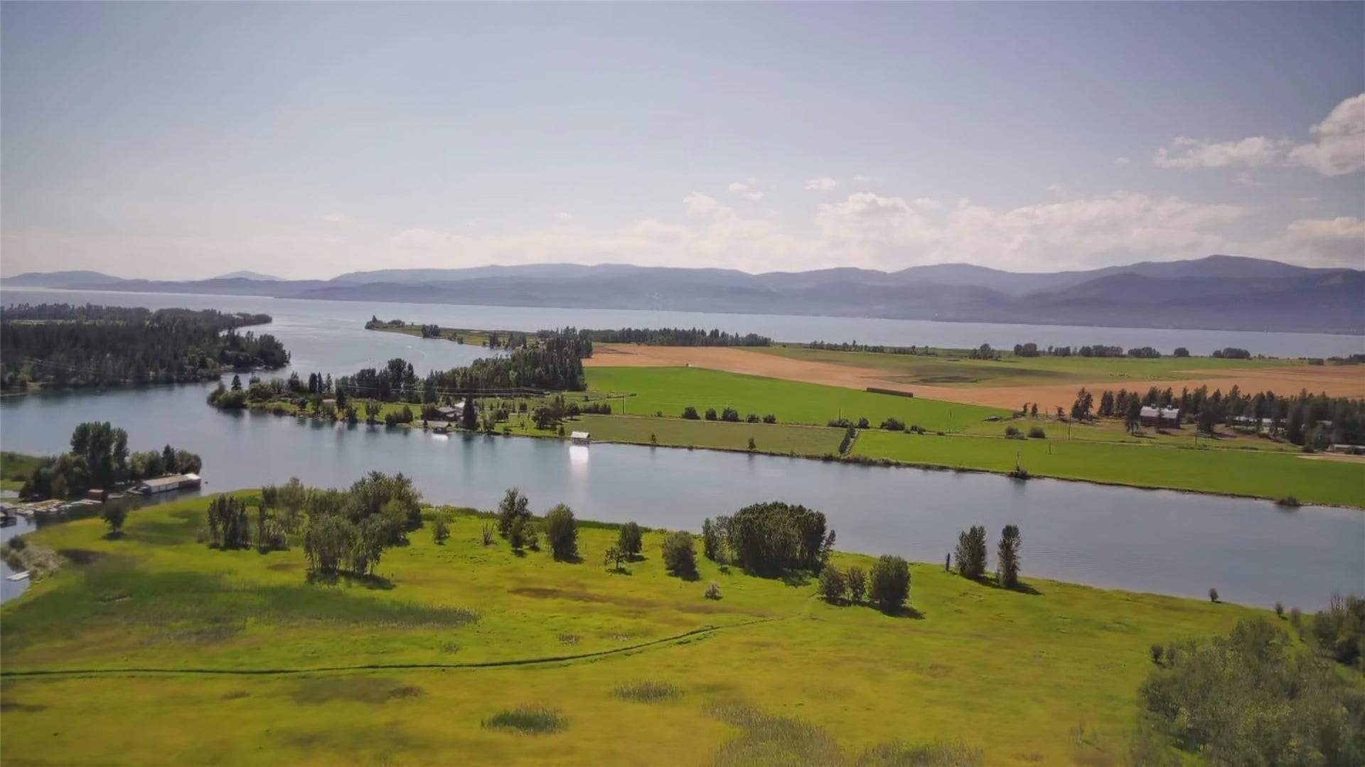 338 Hanging Rock Drive, Bigfork, MT 59911 Aerial showing proximity to Flathead Lake