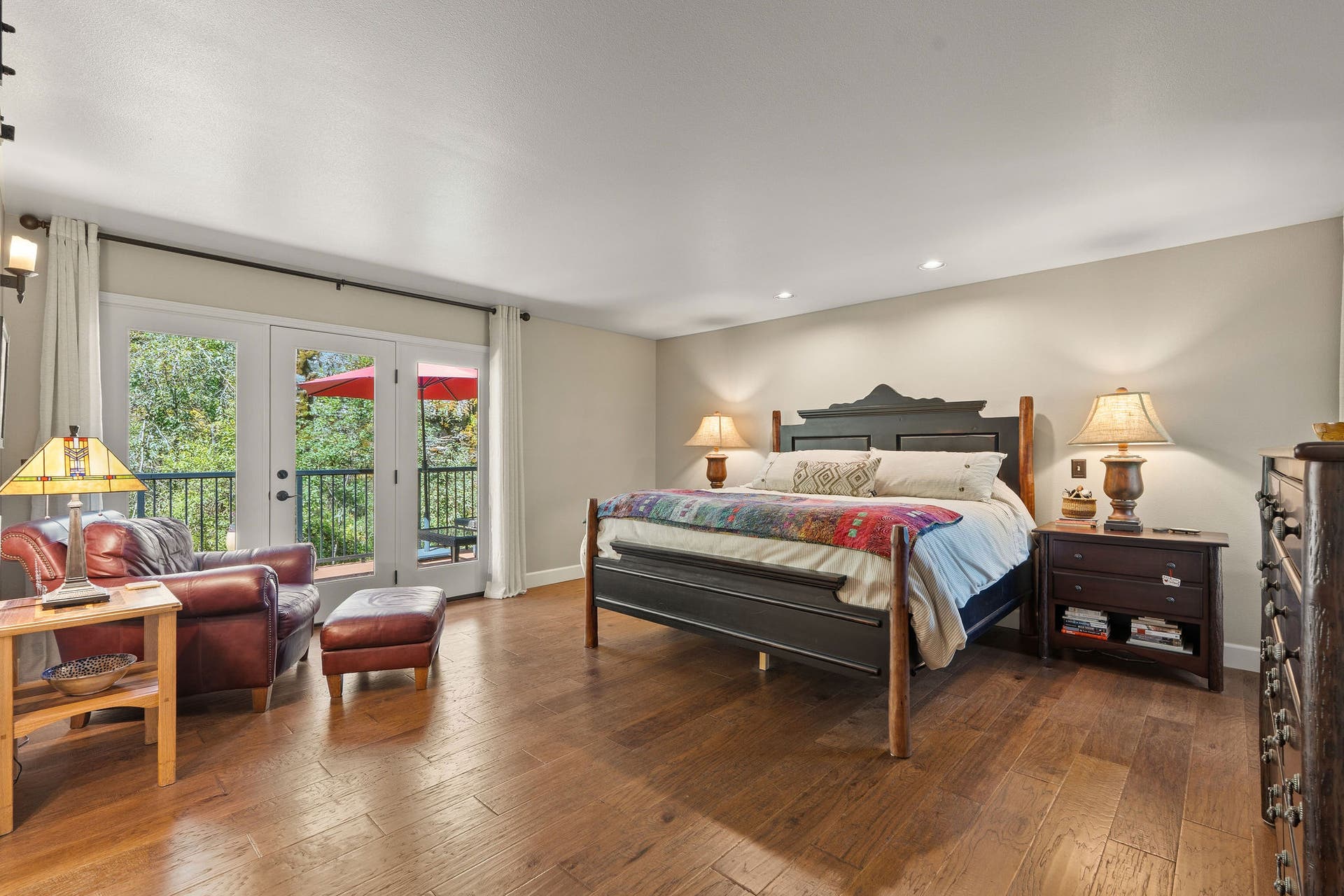 188 Eagle Bend Drive, Bigfork, MT 59911 Primary bedroom with private patio