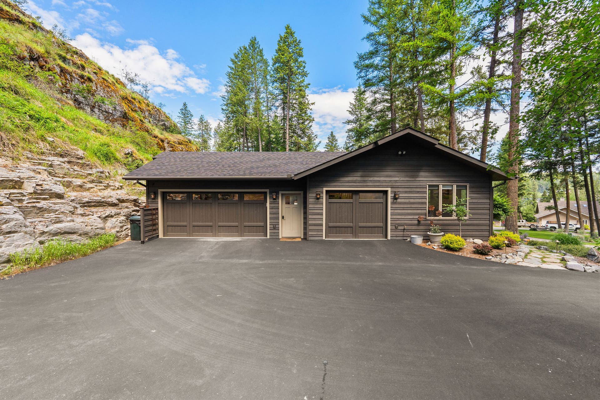 188 Eagle Bend Drive, Bigfork, MT 59911 Ample and extra parking with 3 car garage and blacktop driveway