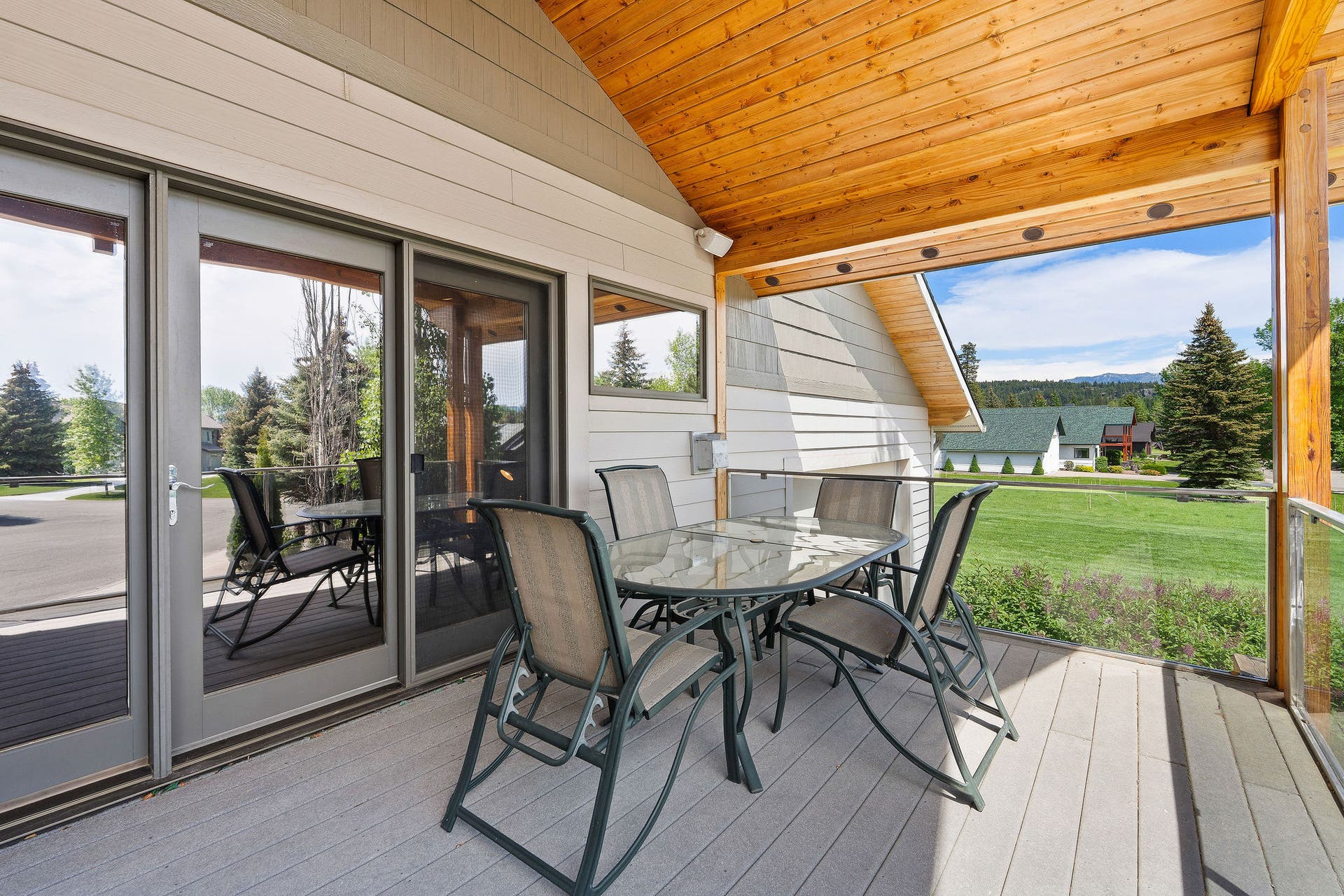 229 Harbor Drive, Bigfork, MT 59911 Covered deck off of theater room