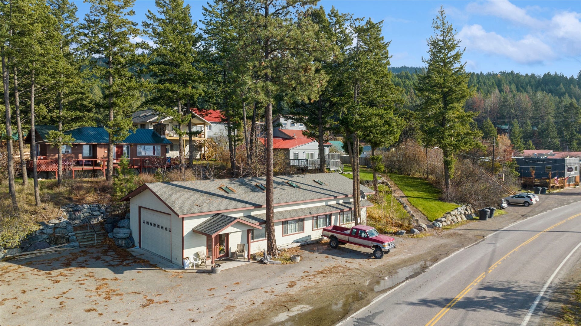 15236 Mt Highway 35, Bigfork, MT 59911 Hwy 35 frontage for shop/garage/mancave. Looking N to S.
