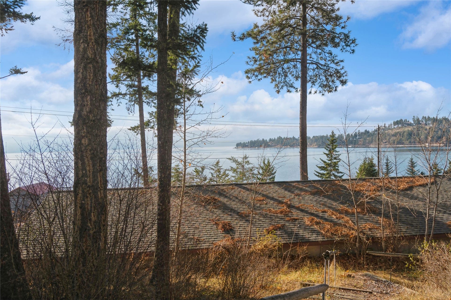 15236 Mt Highway 35, Bigfork, MT 59911 Behind original home looking W to lake.