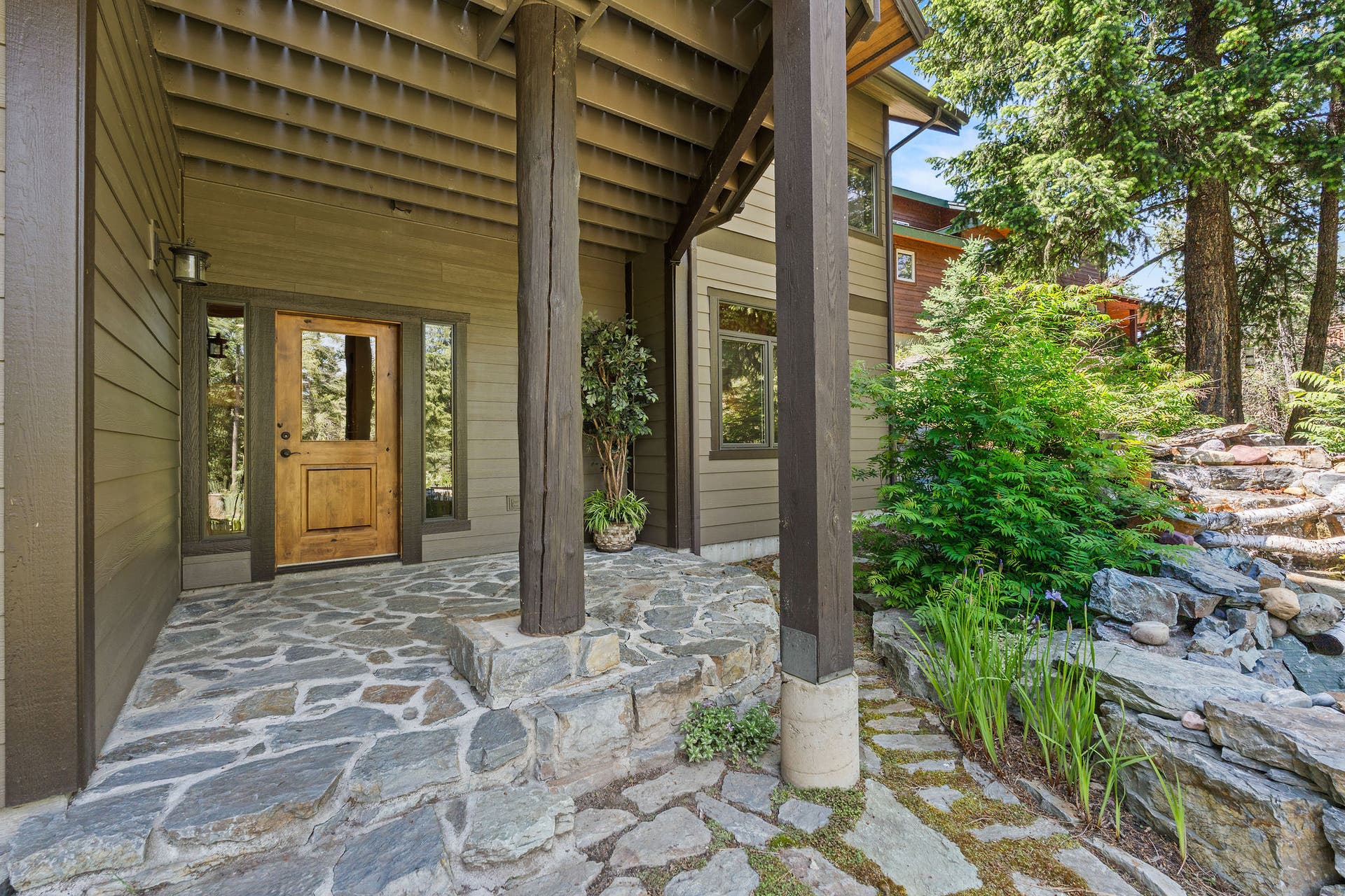 129 Bjork Drive, Bigfork, MT 59911 Lower level rec room exit