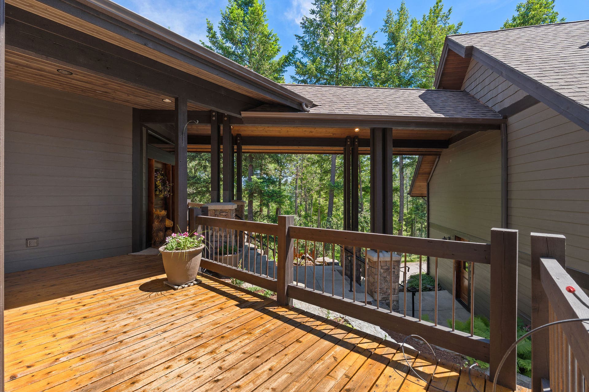129 Bjork Drive, Bigfork, MT 59911 Deck by front entry
