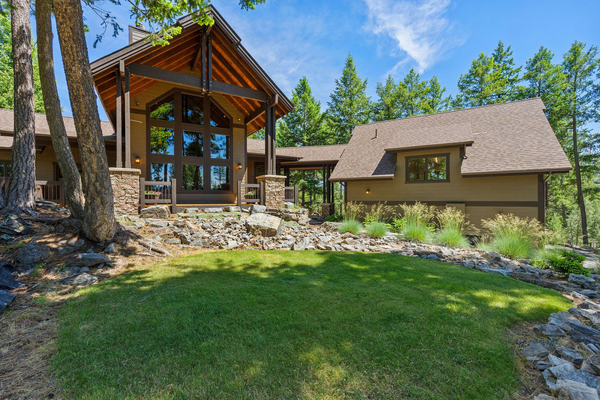 129 Bjork Drive, Bigfork, MT 59911 Landscaped backyard