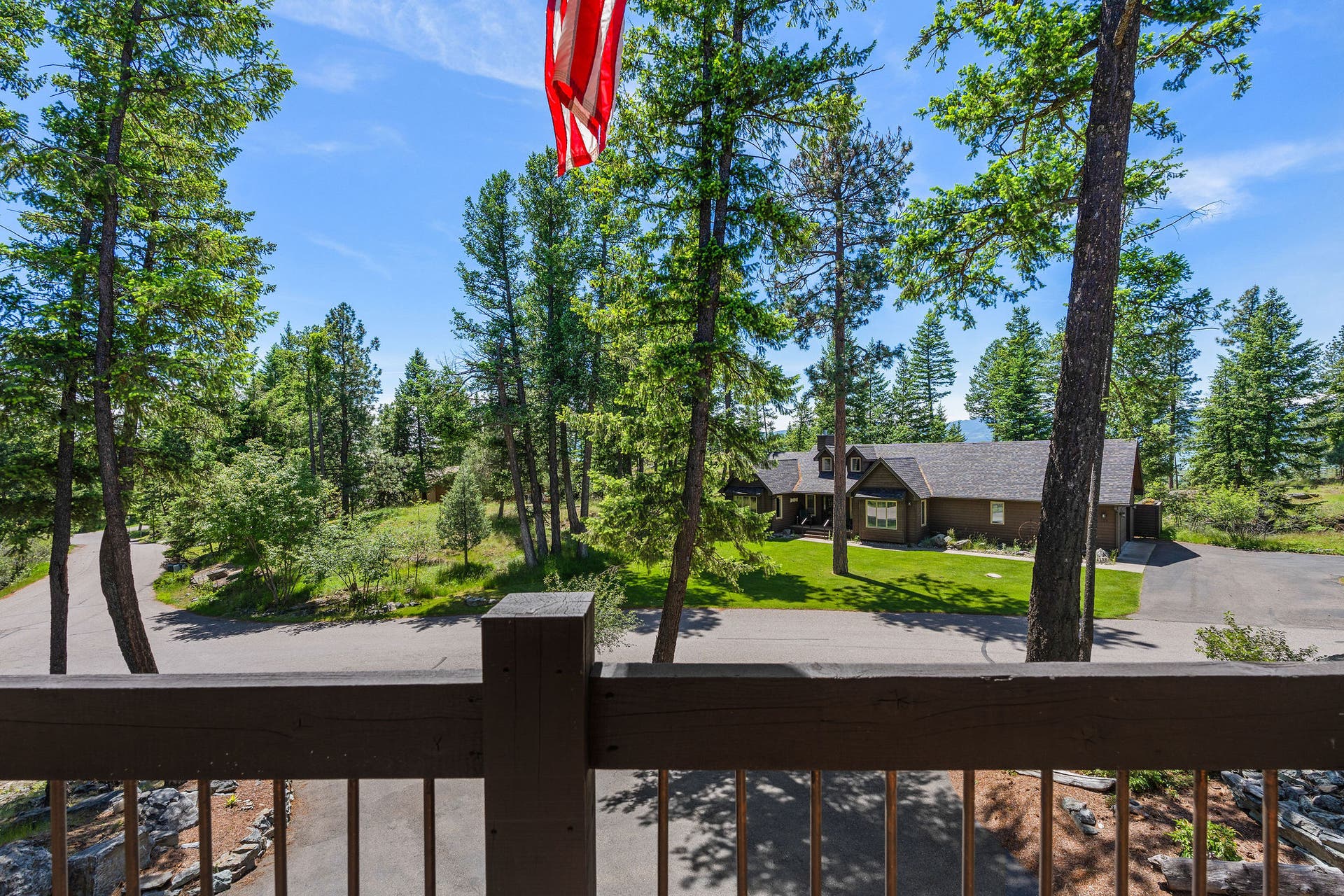129 Bjork Drive, Bigfork, MT 59911 Balcony off bonus room above garage