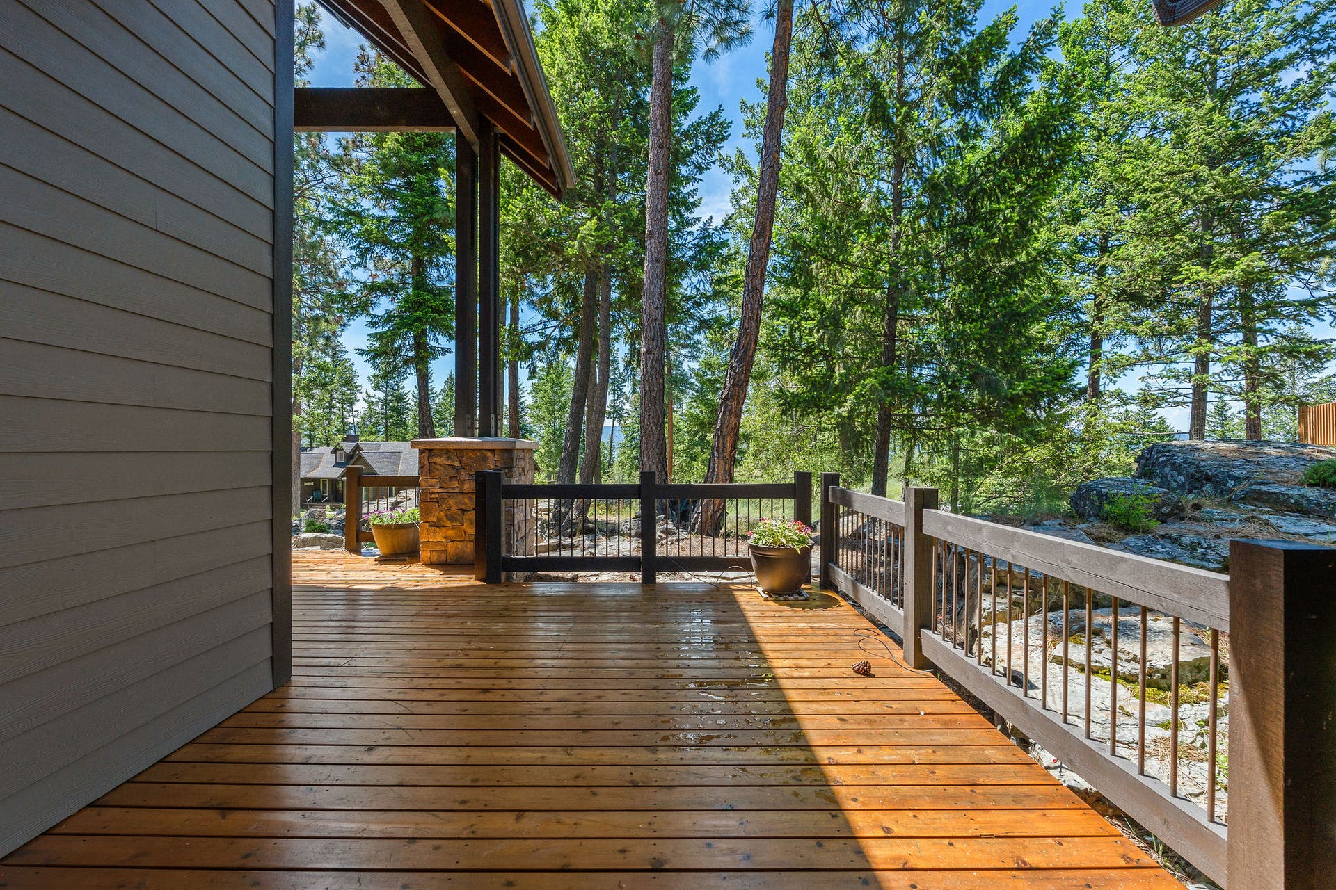 129 Bjork Drive, Bigfork, MT 59911 View from primary suite deck area