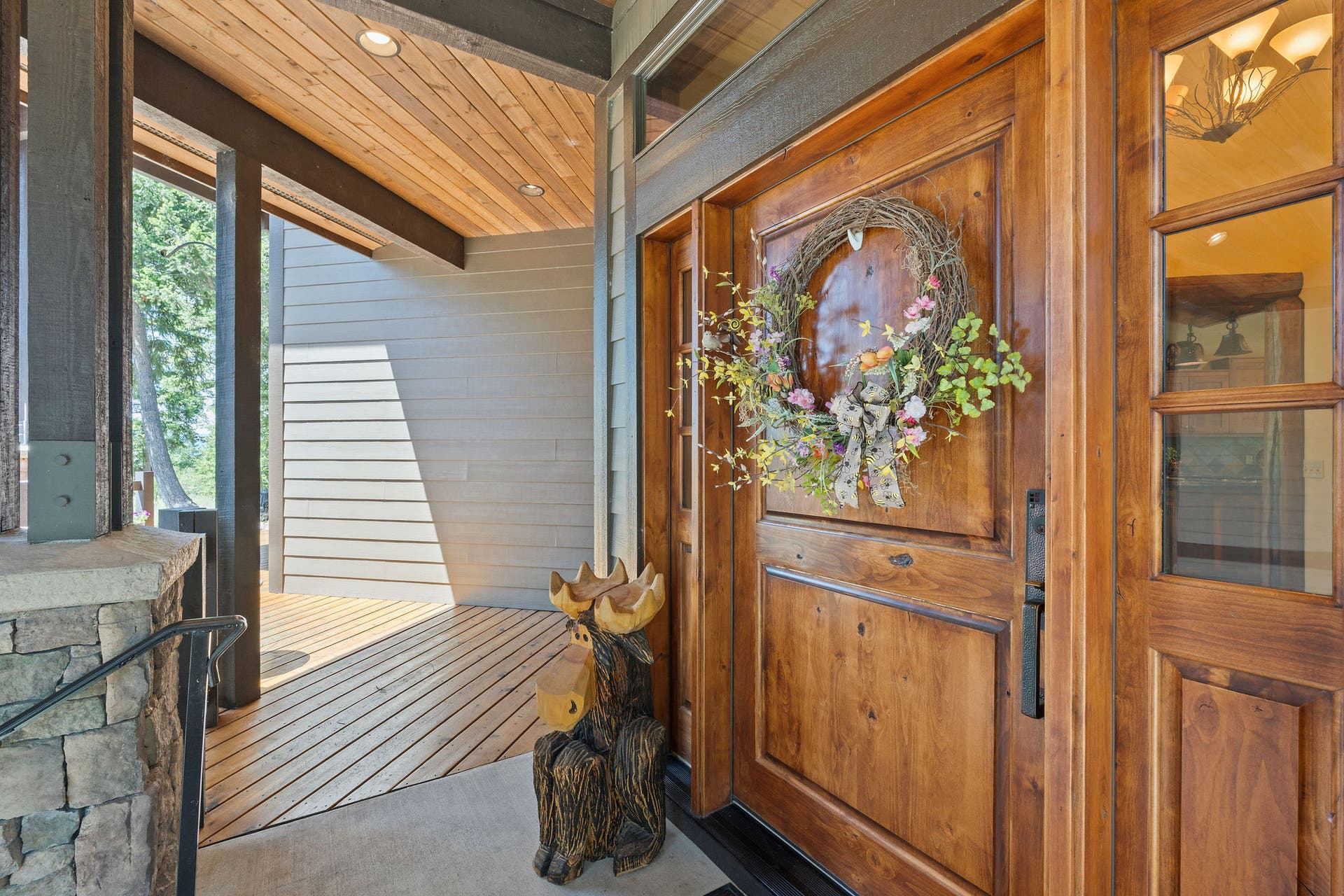 129 Bjork Drive, Bigfork, MT 59911 Knotty Alder door
