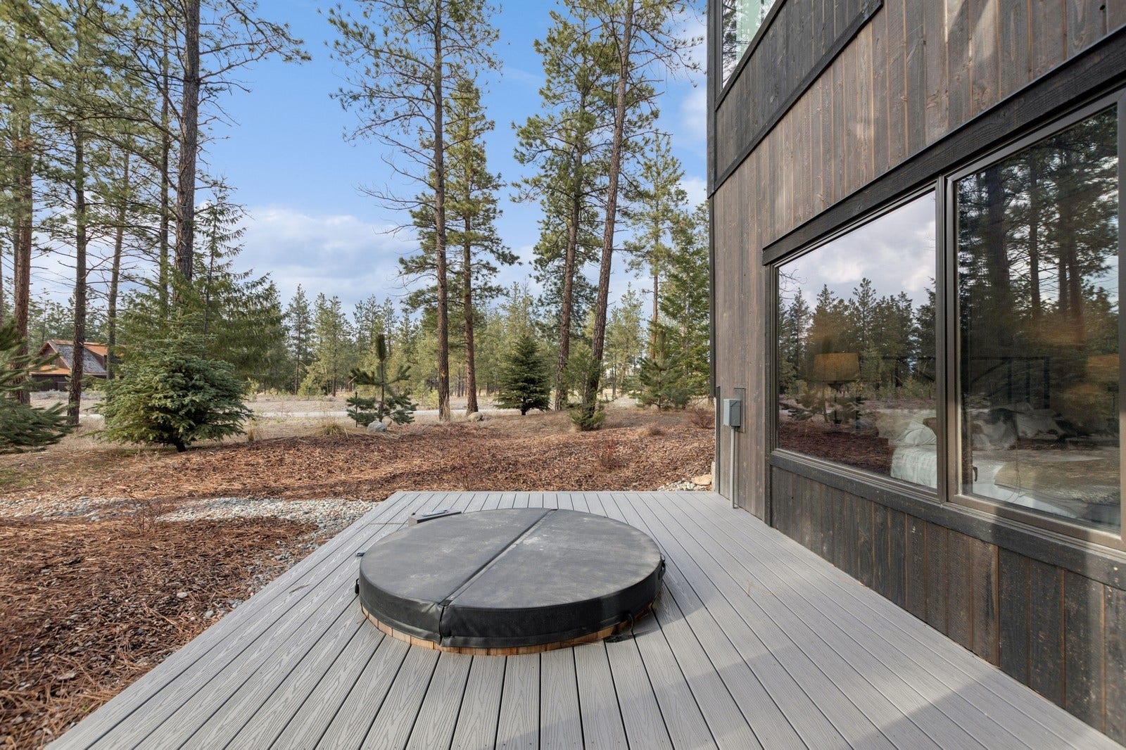 30 Boulder Lane, Eureka, MT 59917 Lower level deck and hot tub