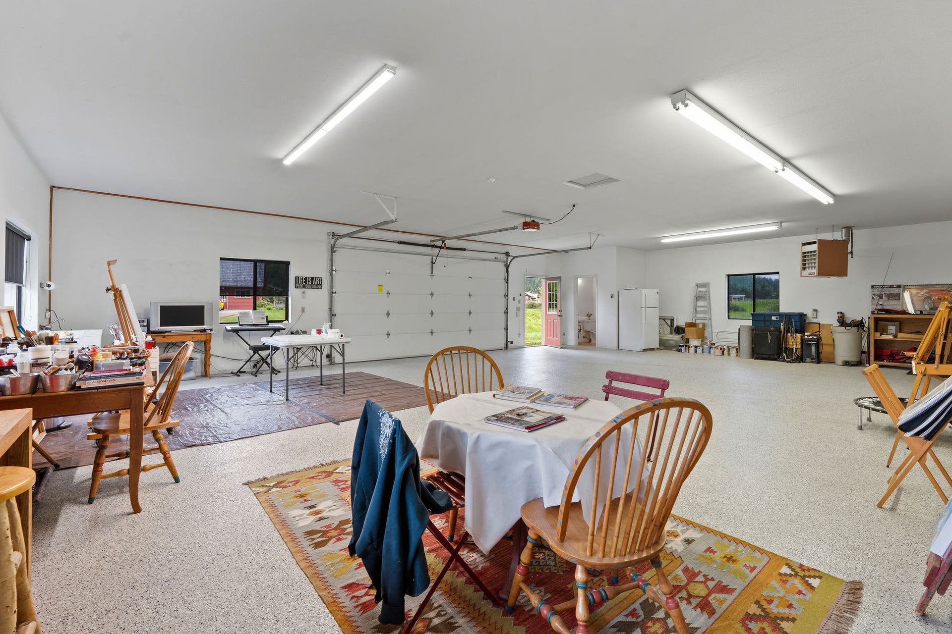 1160 Swan Horseshoe Drive, Bigfork, MT 59911 Studio area in the garage with